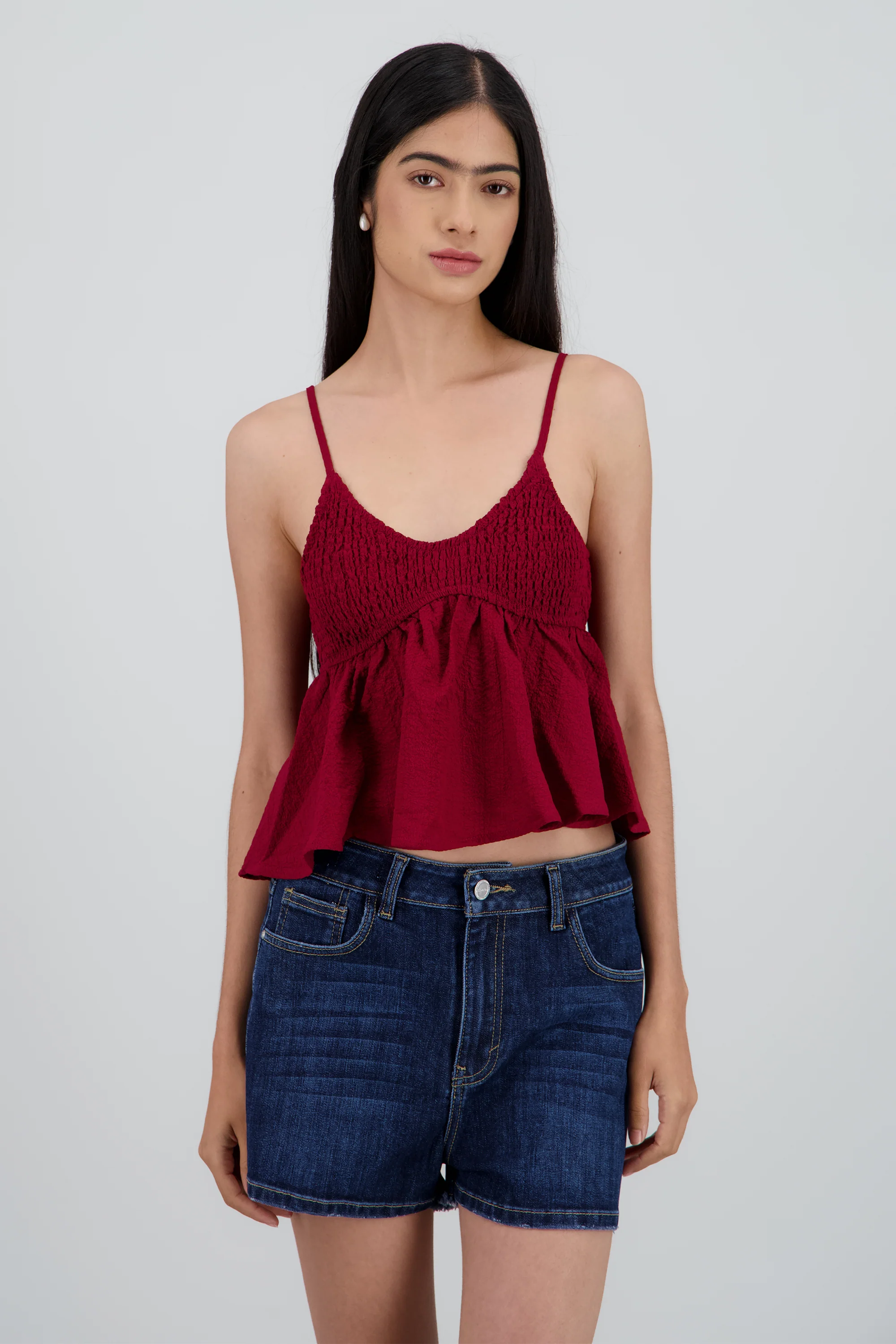 Top texturizado cuerpo smock
