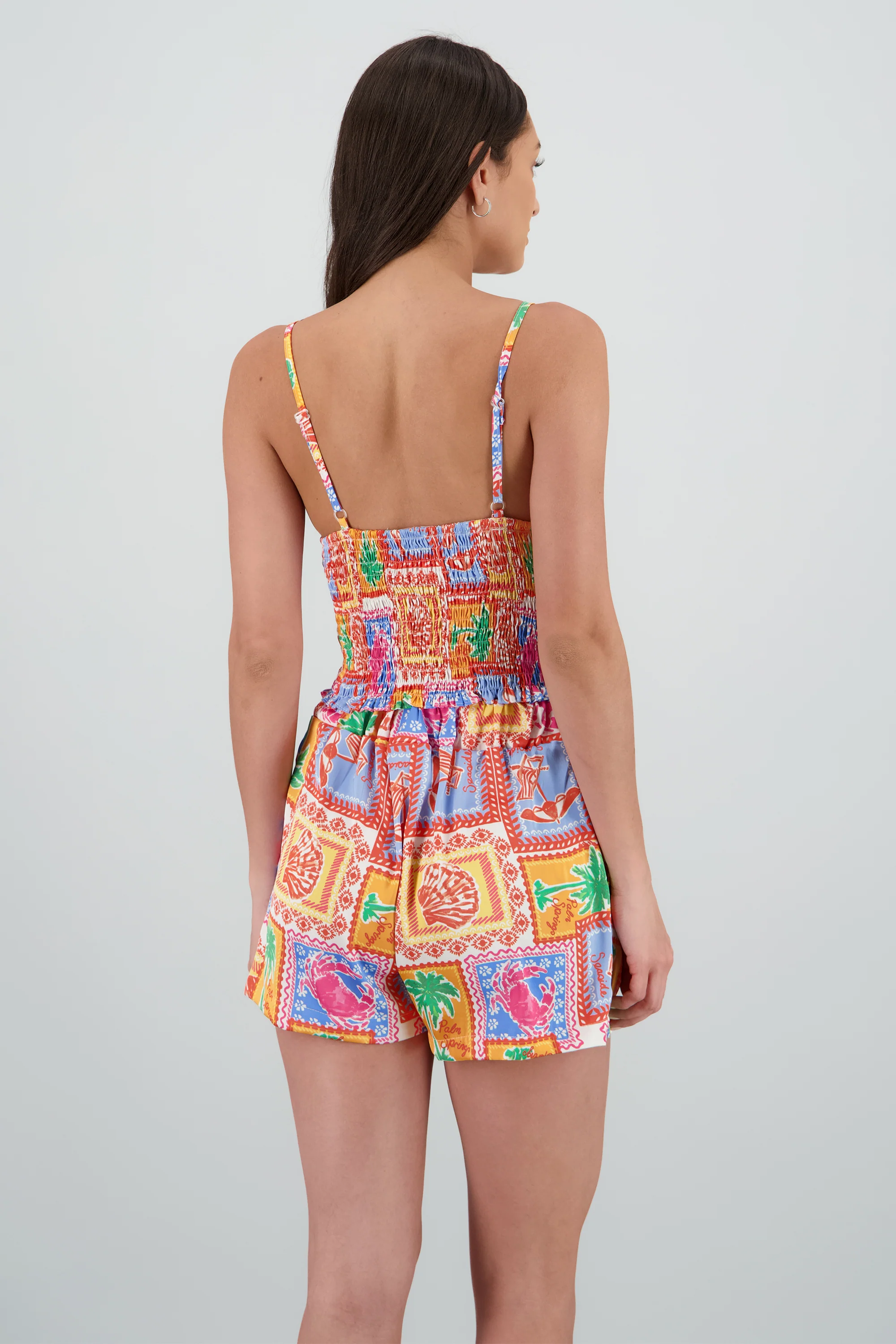 Top tirantes satinado estampado playa - Image 4