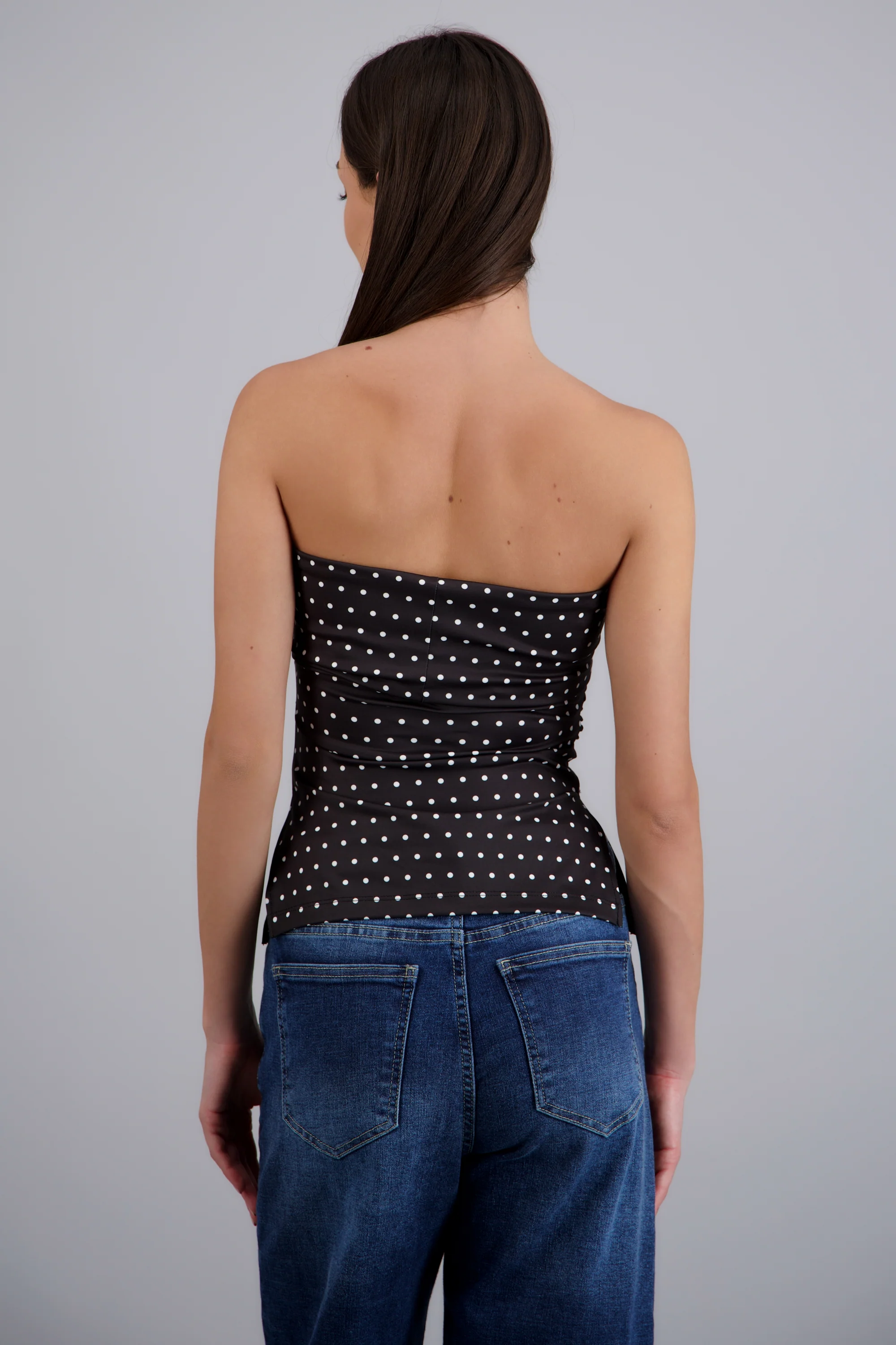 top tubo con dobles escote polka dots - Image 4