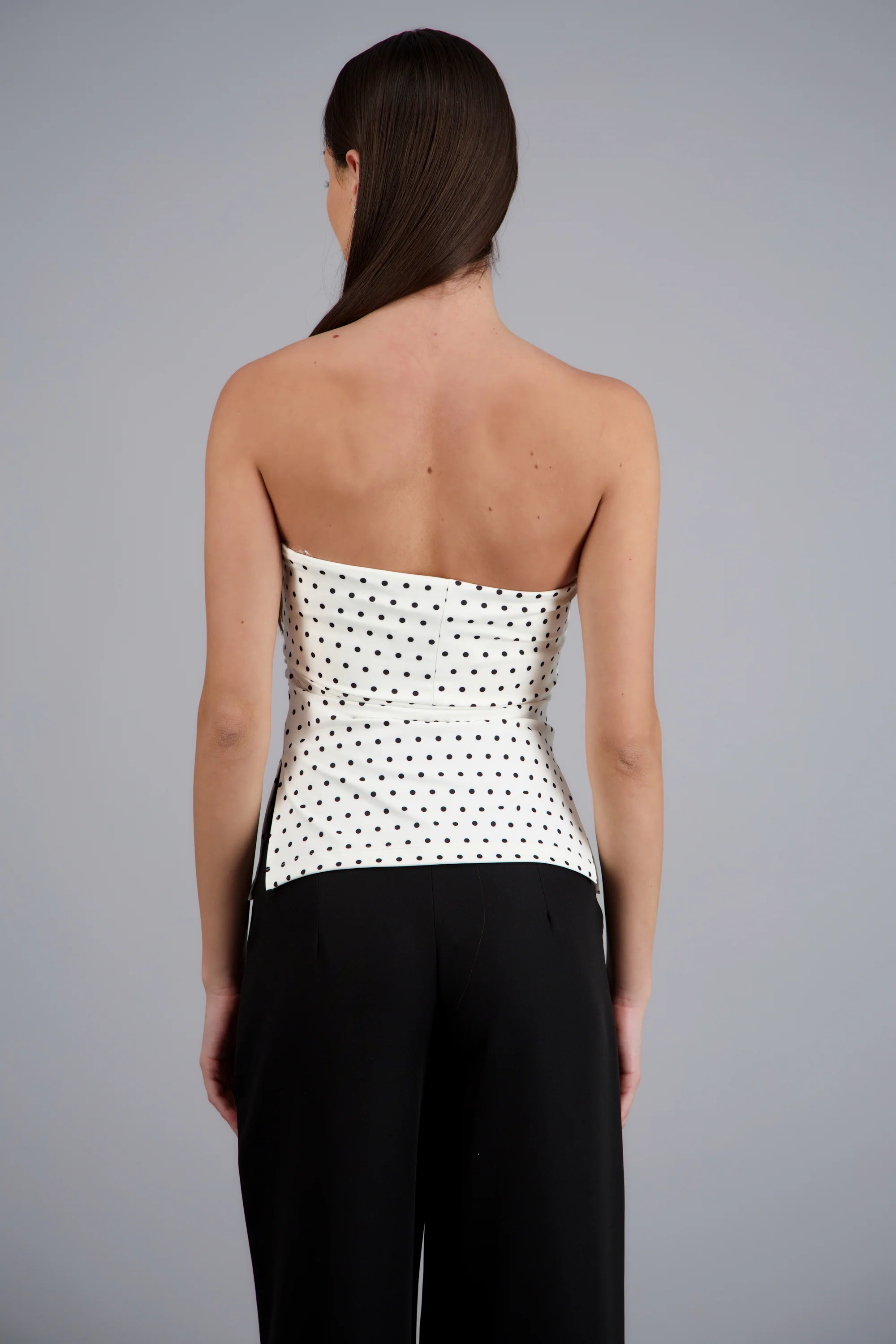 top tubo con dobles escote polka dots - Image 4