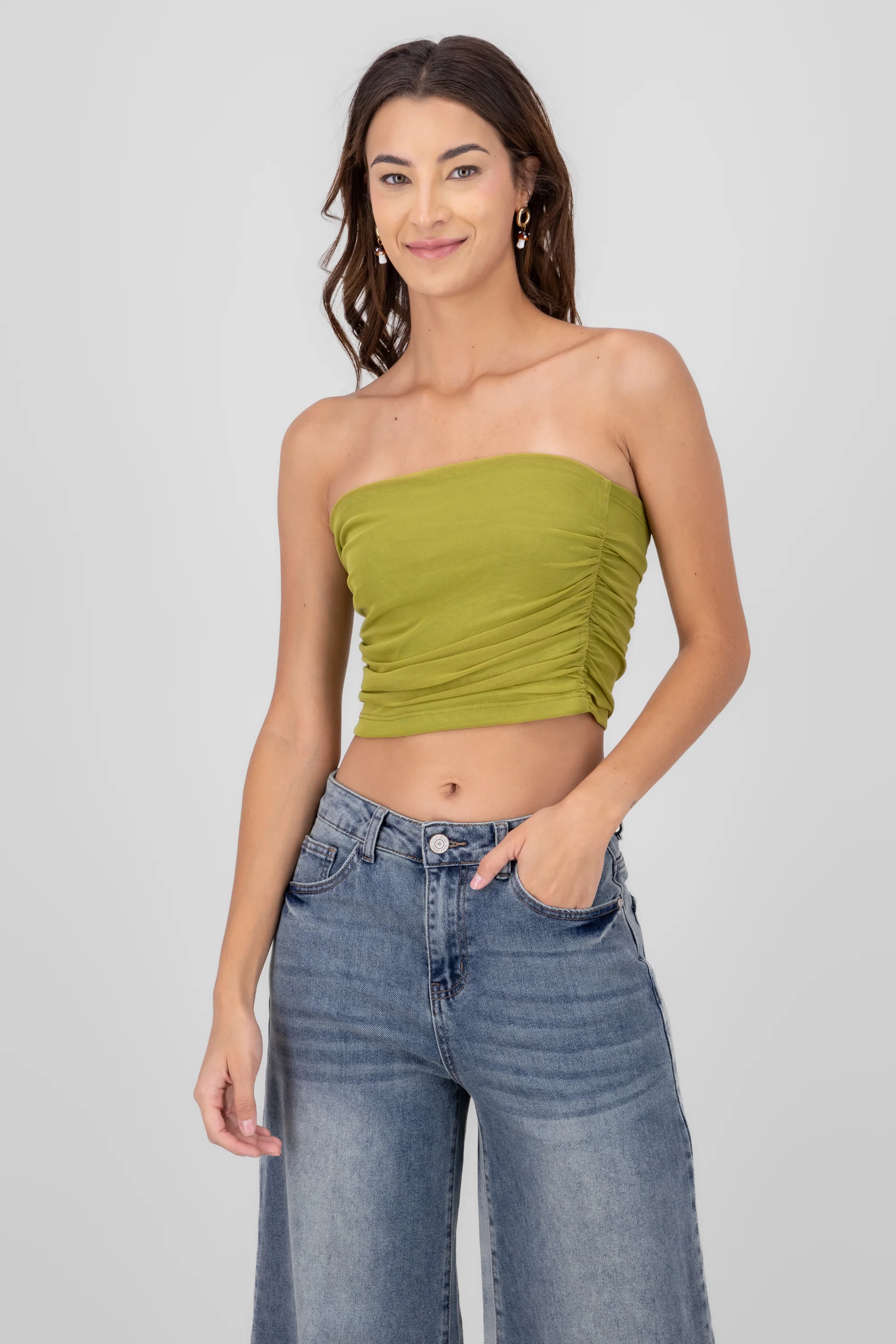 Top tubo drapeado mesh - Image 2