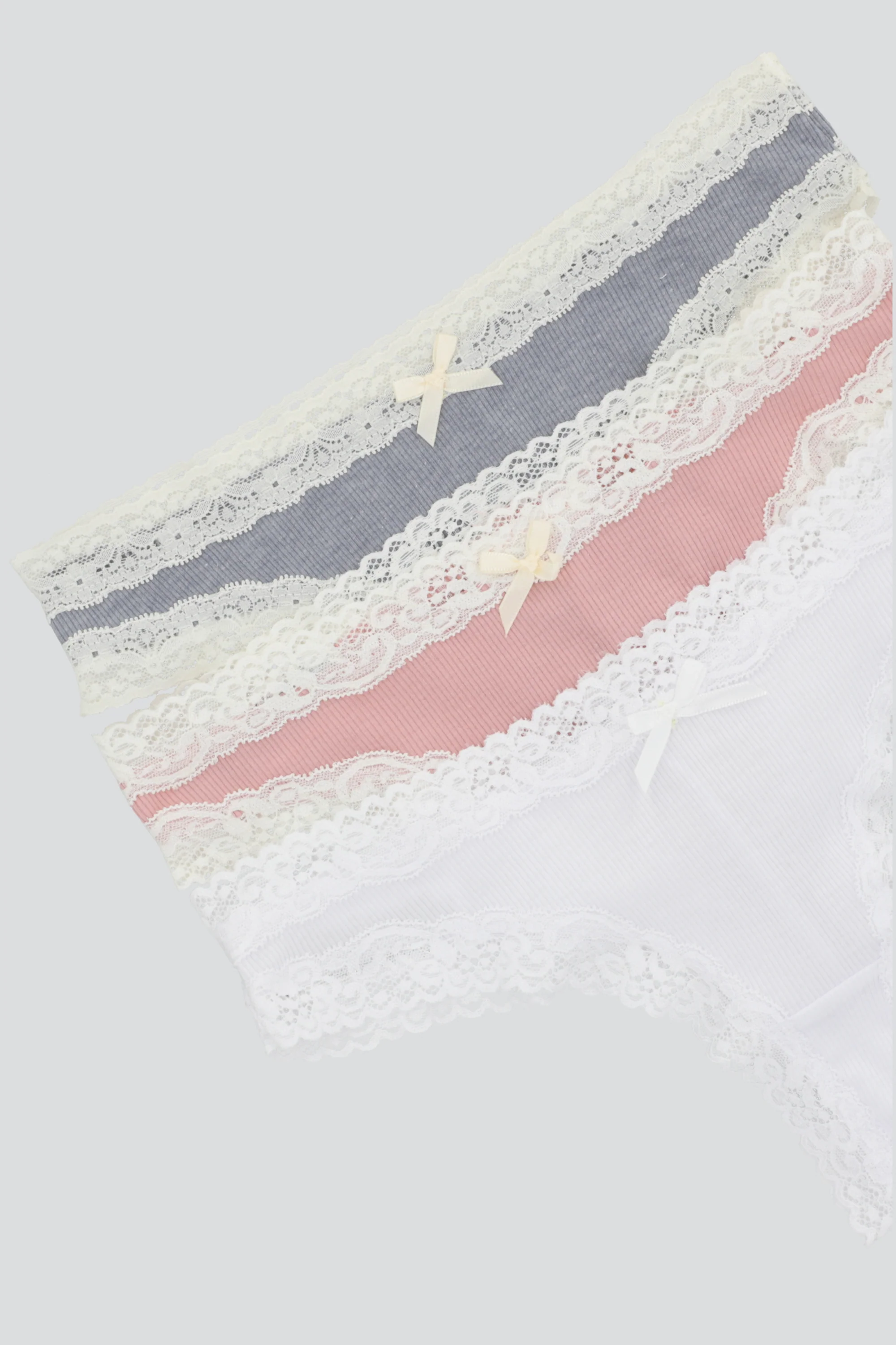 Tripack tanga rib detalle encaje - Image 3