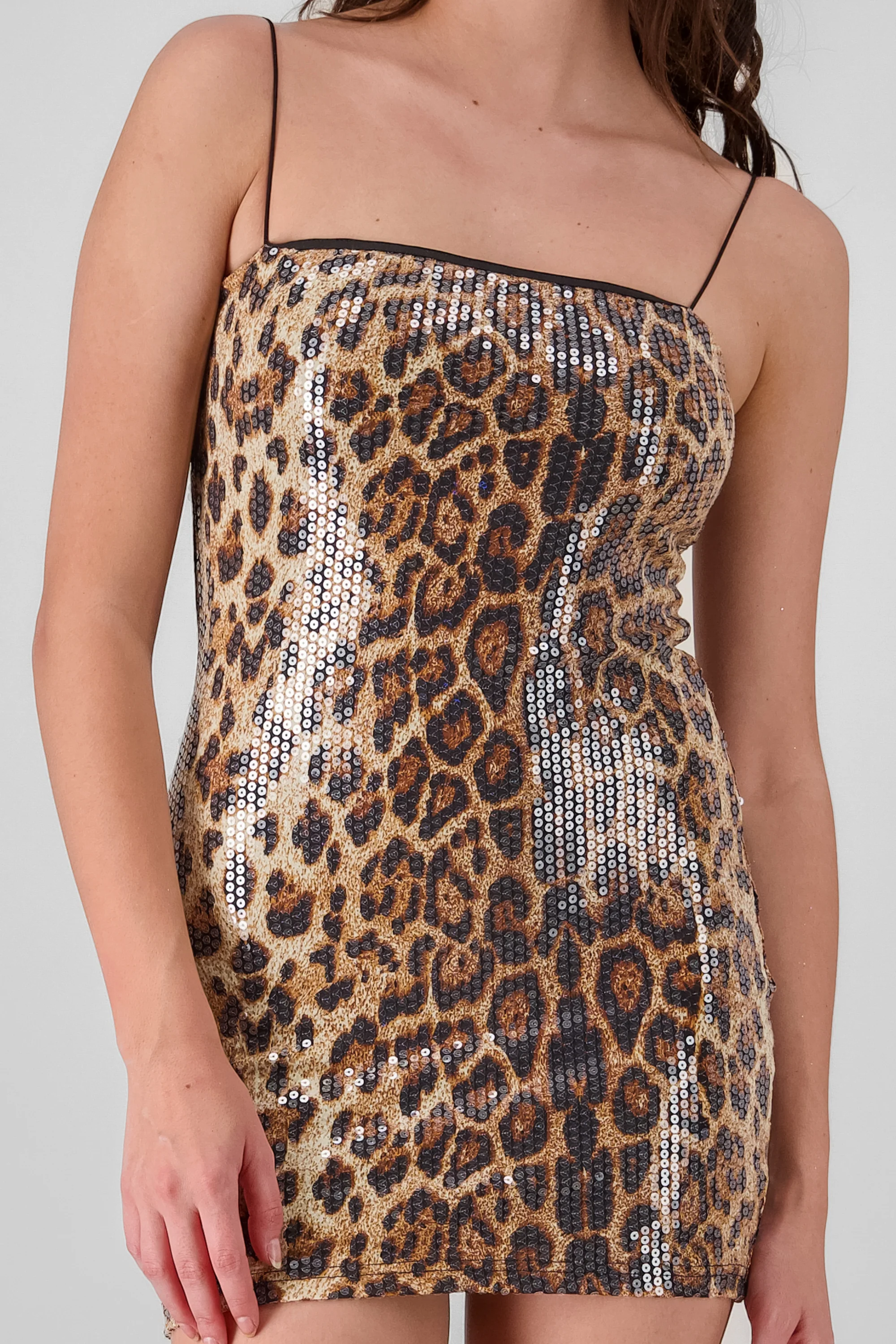 Vestido animal print con lentejuelas - Image 5