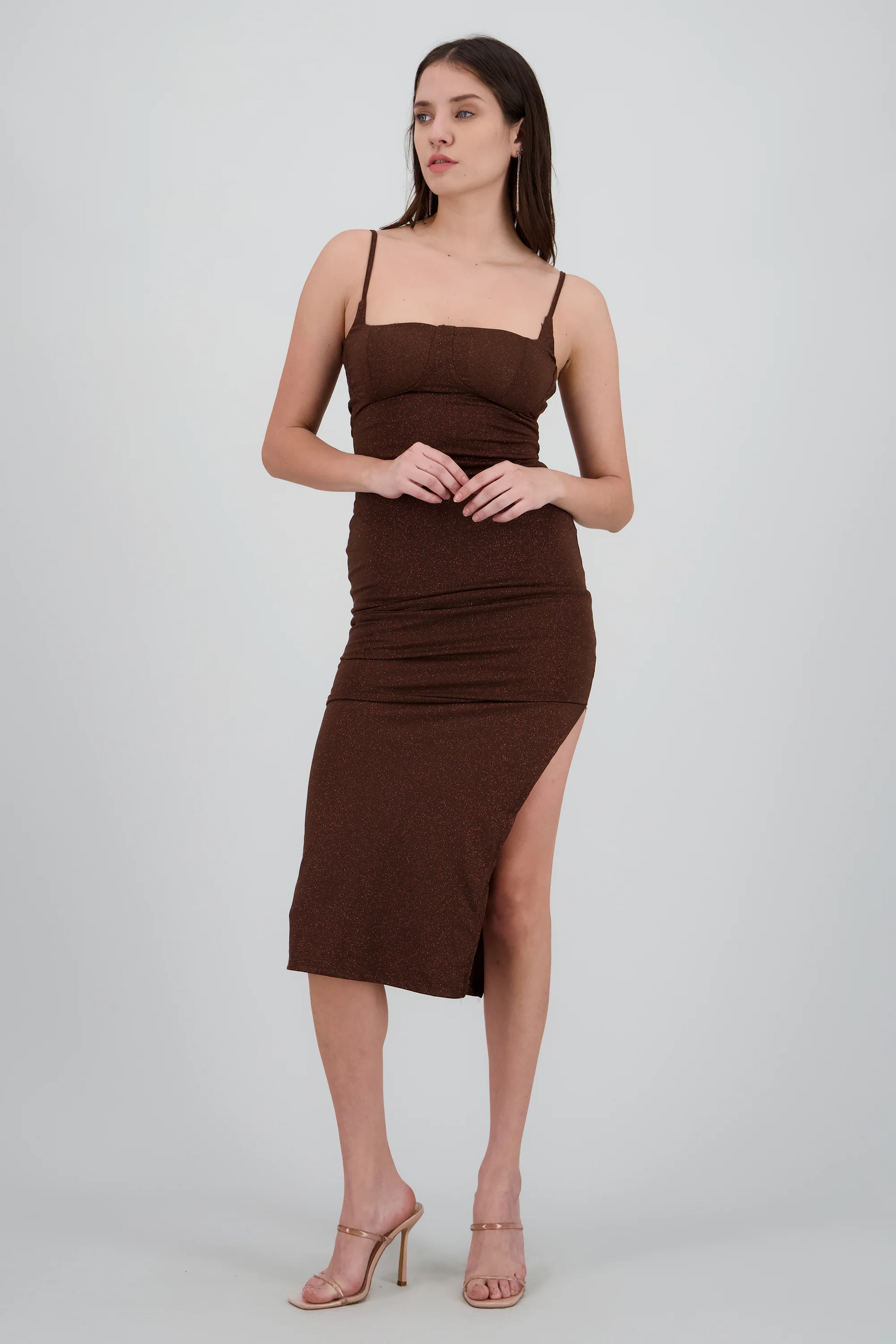 Vestido brillos midi - Image 2