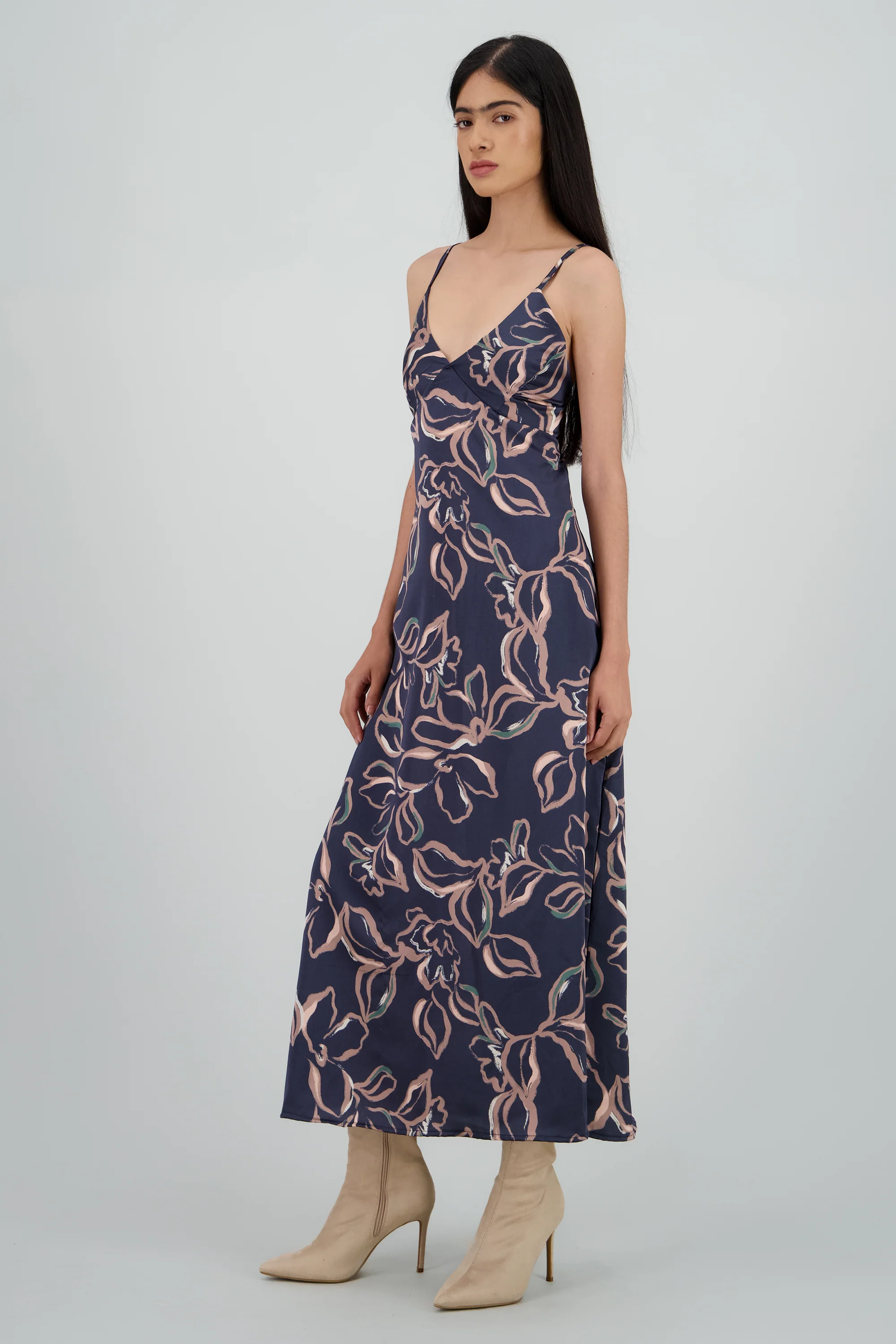 Vestido de tirantes esrampado flores - Image 3
