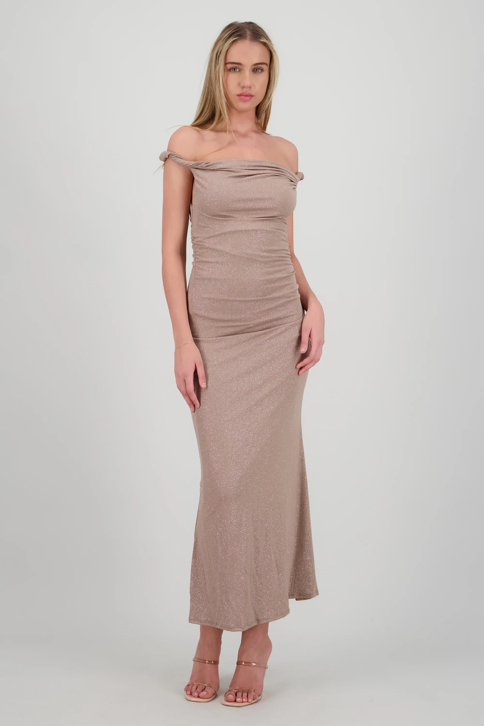 Vestido drapeado brillos - Image 2