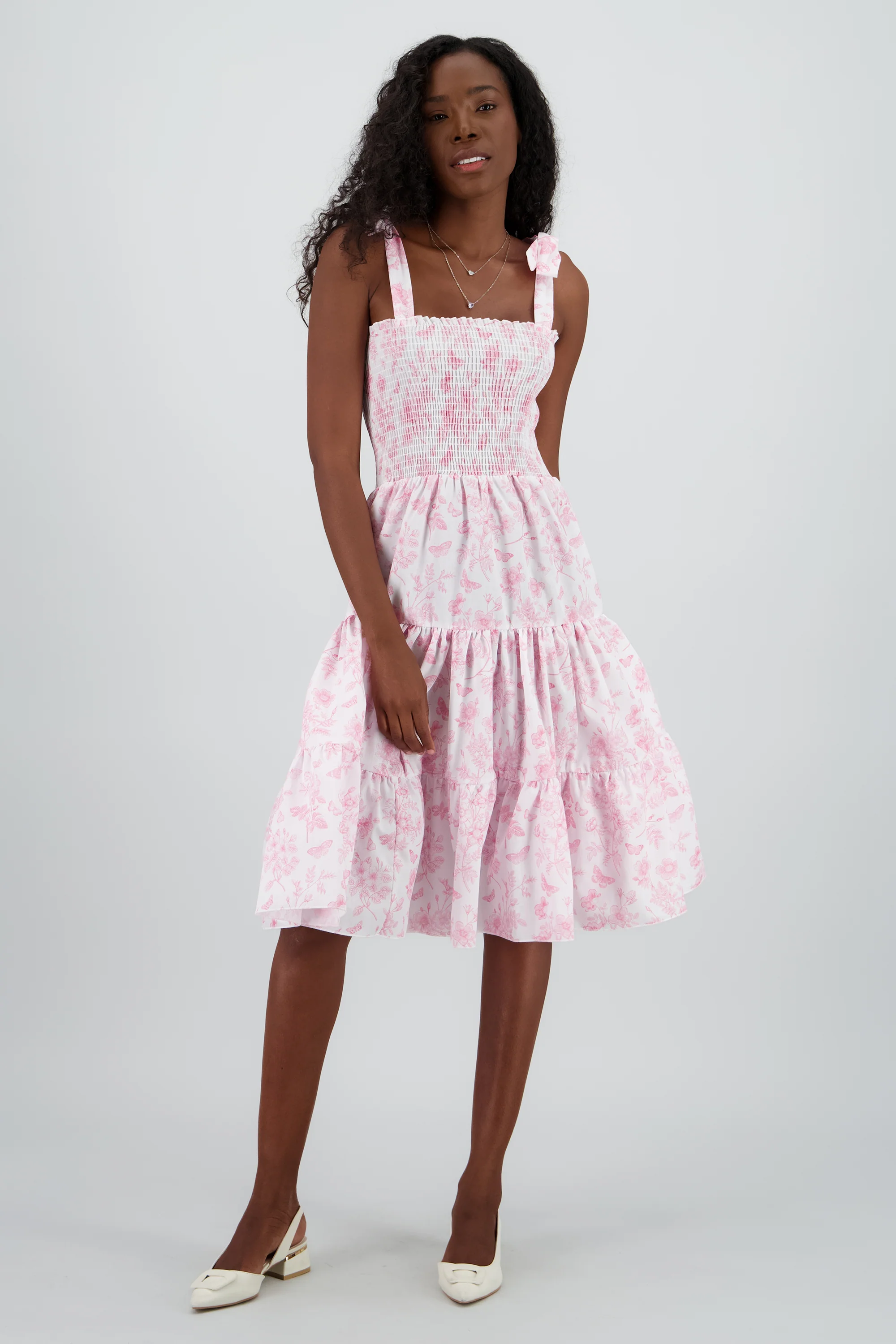 Vestido estampado flores olanes