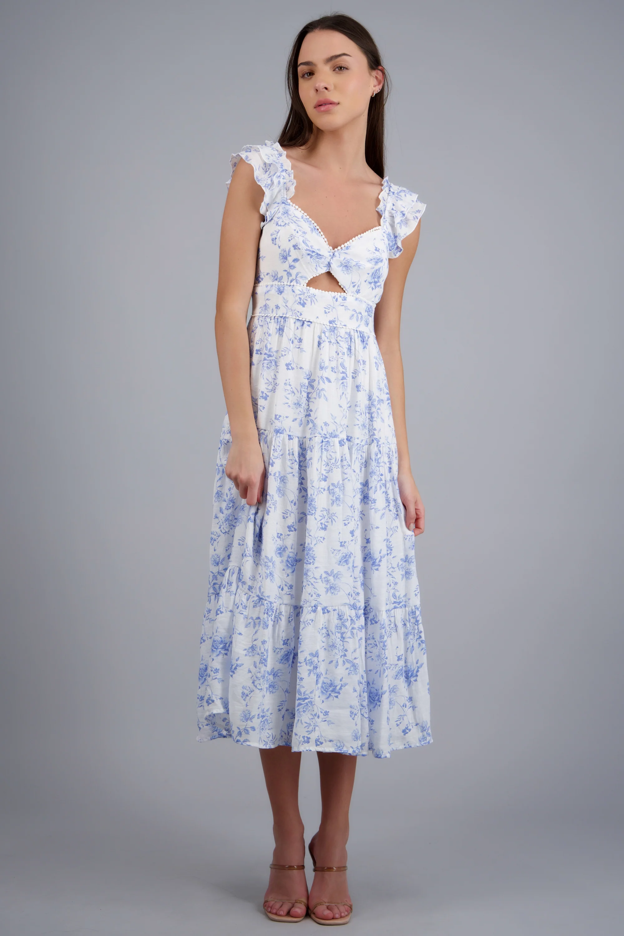 VESTIDO FLORES BLOQUES TIRANTES - Image 2