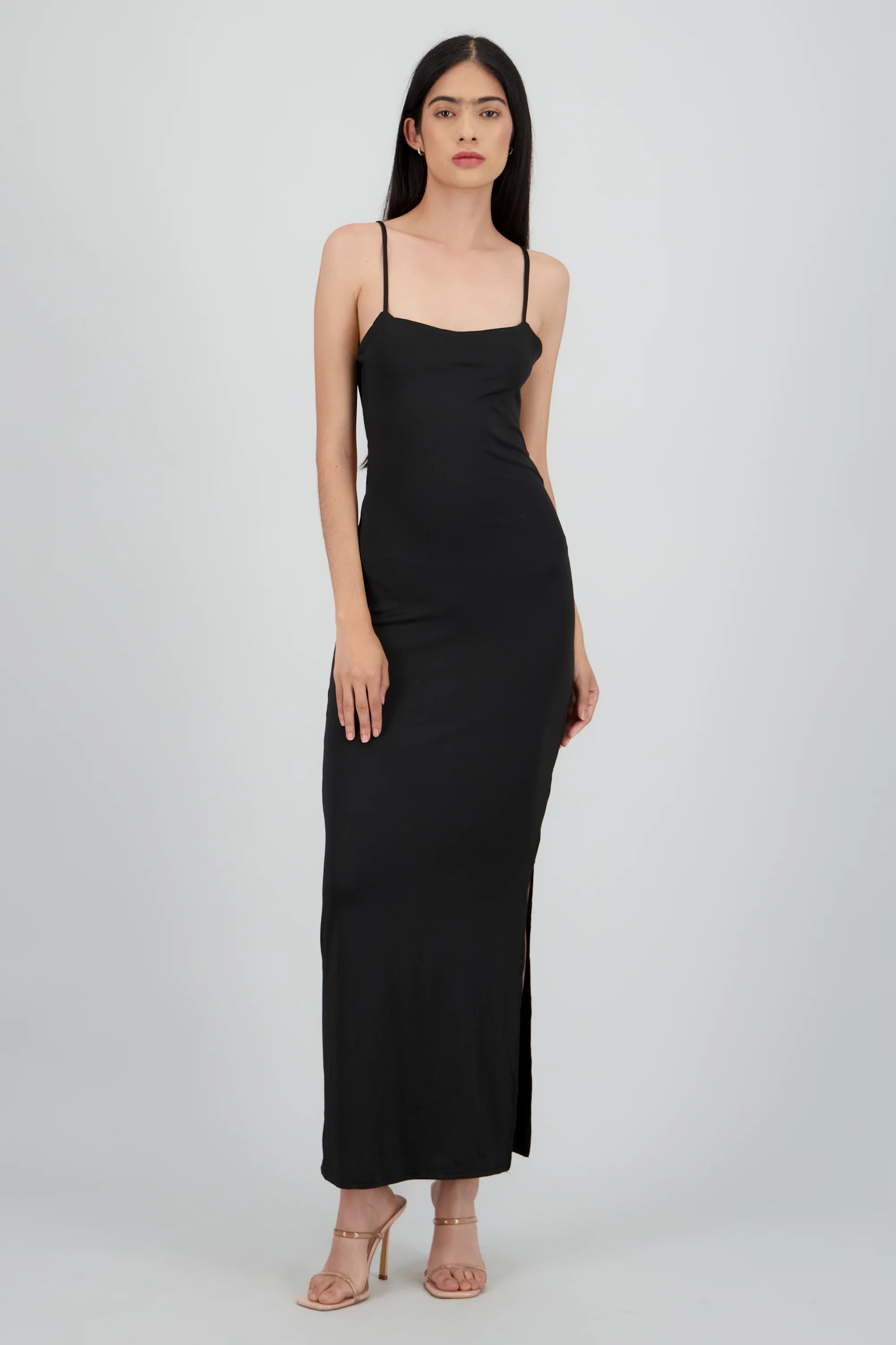 Vestido midi espalda descubierta liso - Image 2