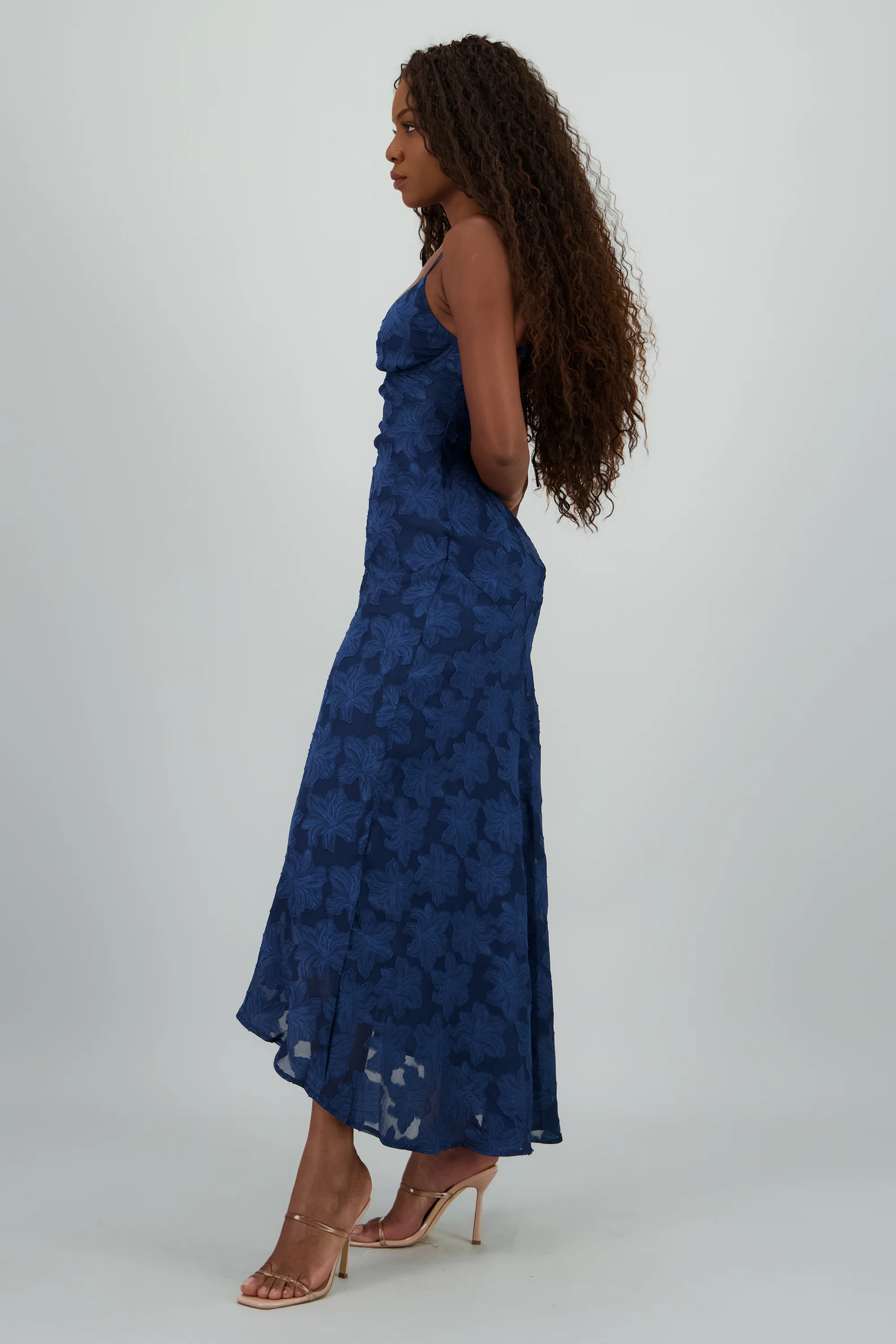 Vestido largo print flores - Image 3