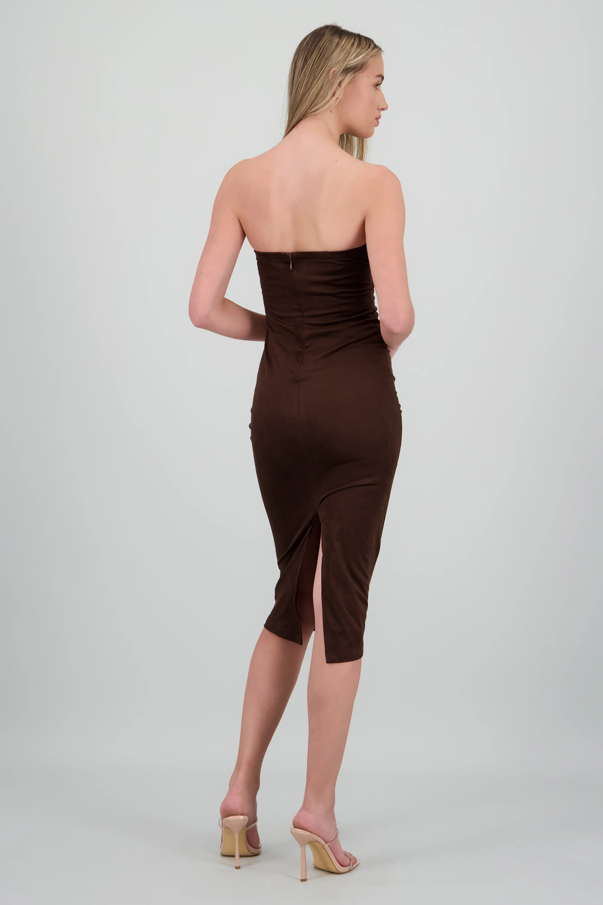 Vestido liso suede strapples - Image 4