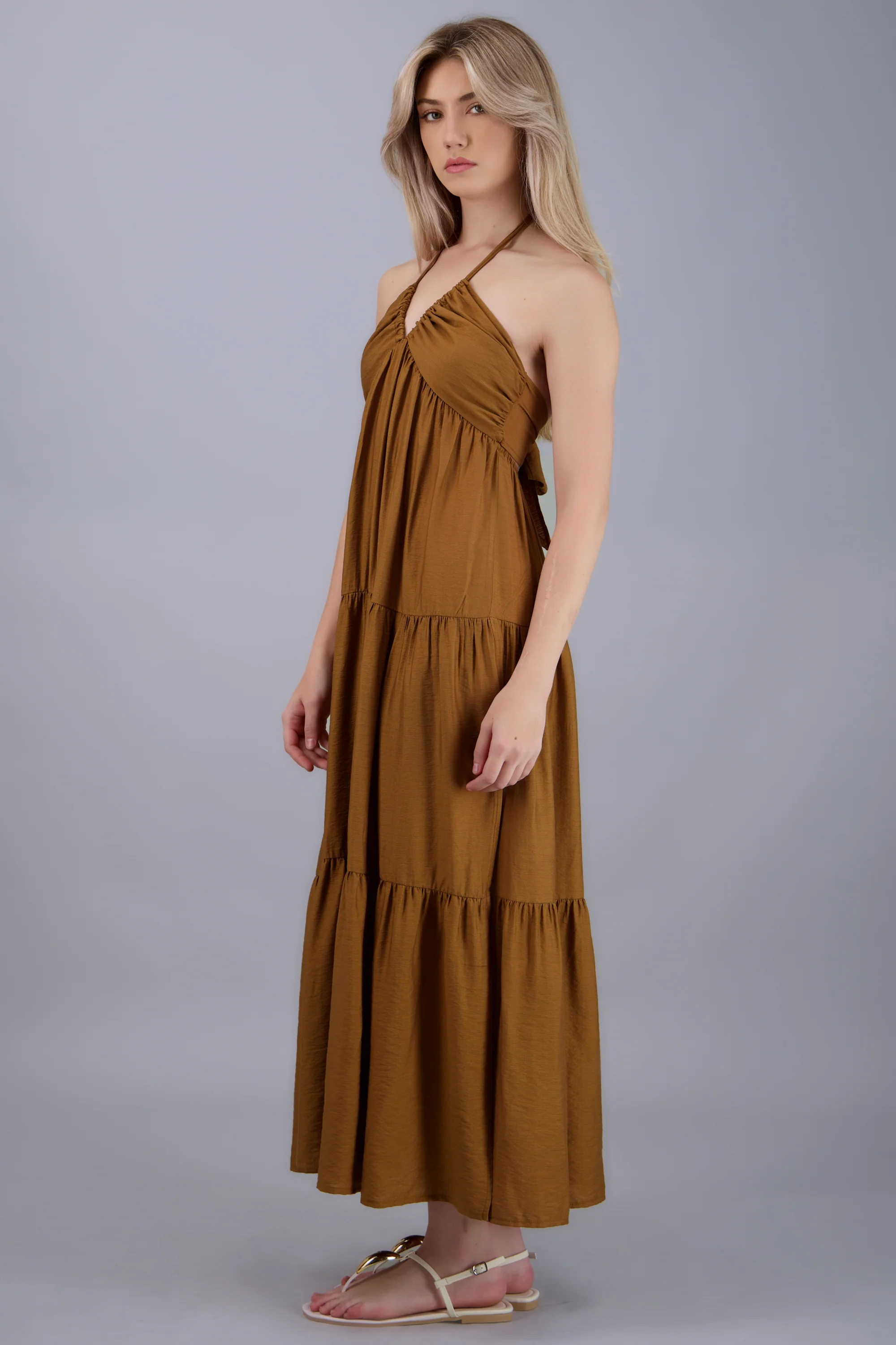 Vestido maxi abertura nudo espalda - Image 2