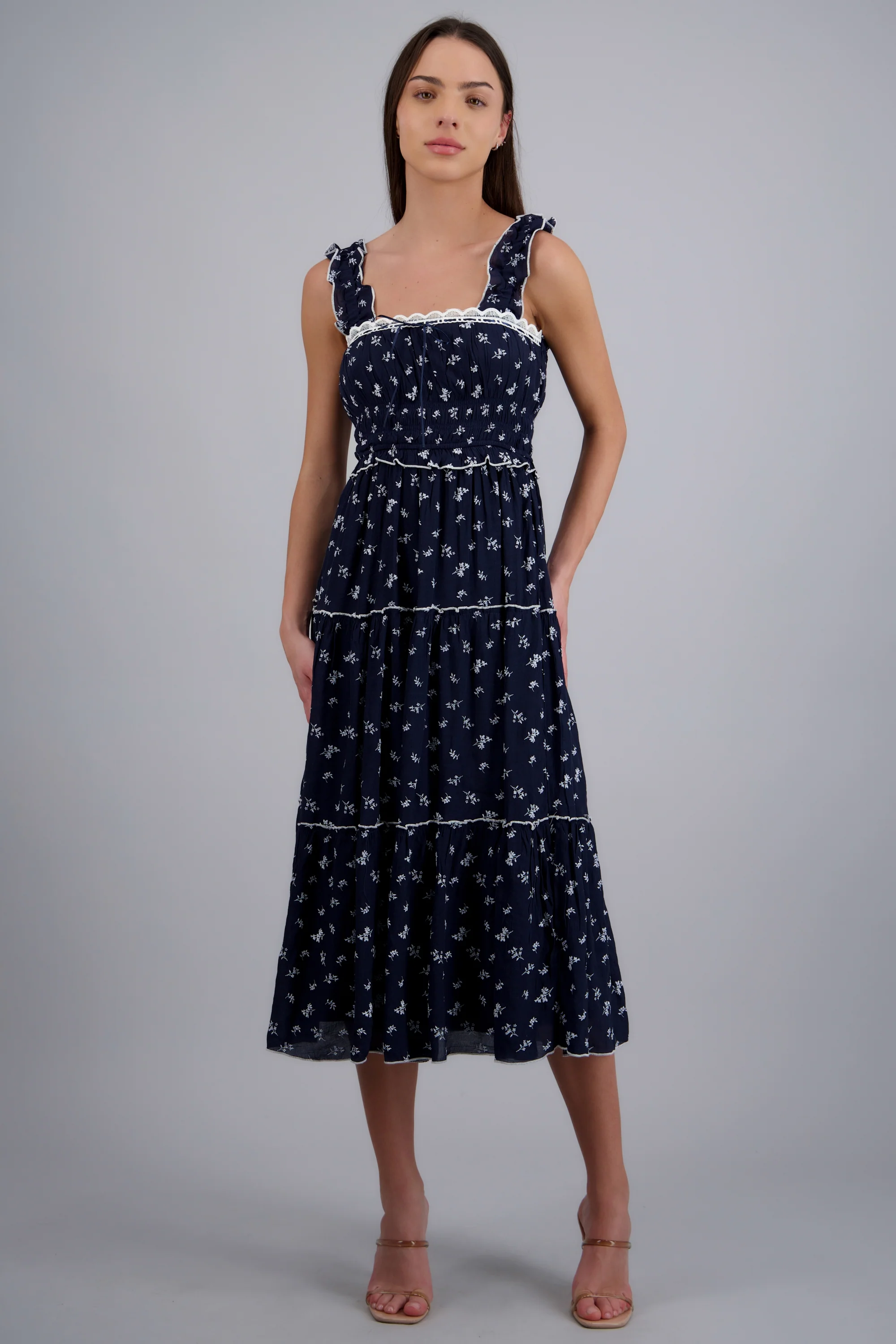 VESTIDO MAXI BLOQUES FLORES - Image 3