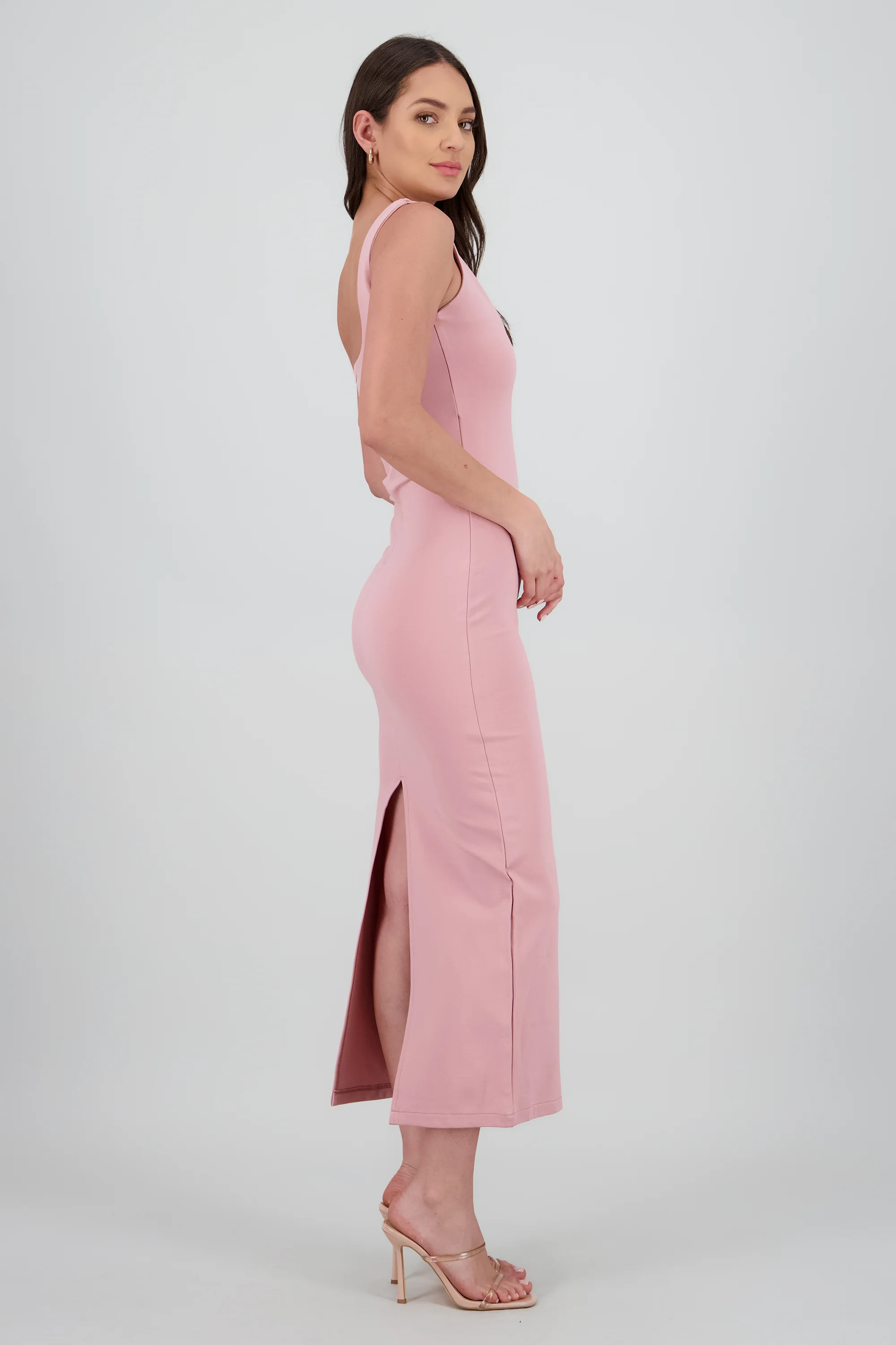 Vestido maxi bodycon con escote V - Image 3