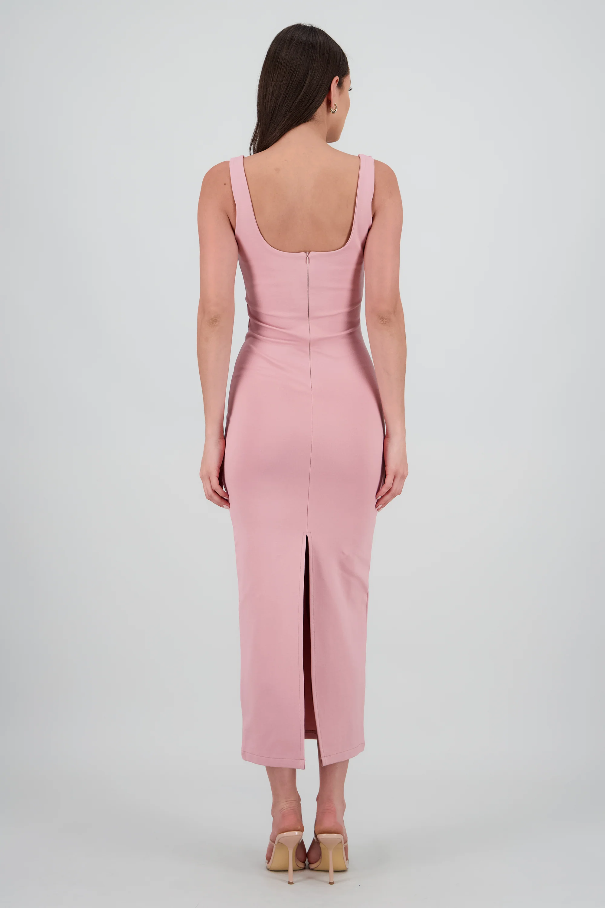 Vestido maxi bodycon con escote V - Image 4