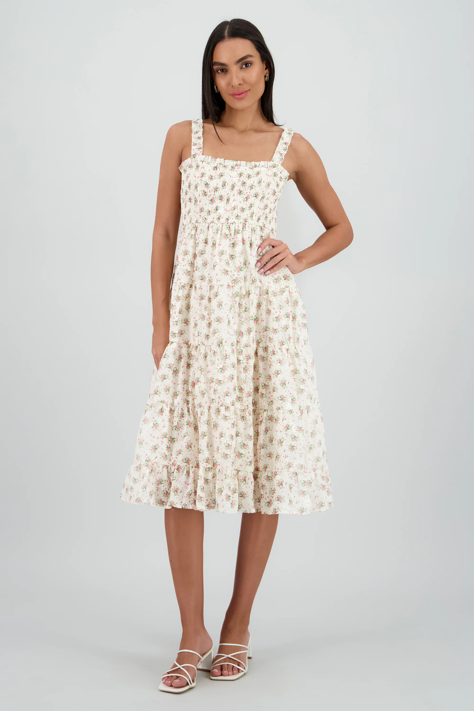 Vestido maxi bordado flores - Image 2