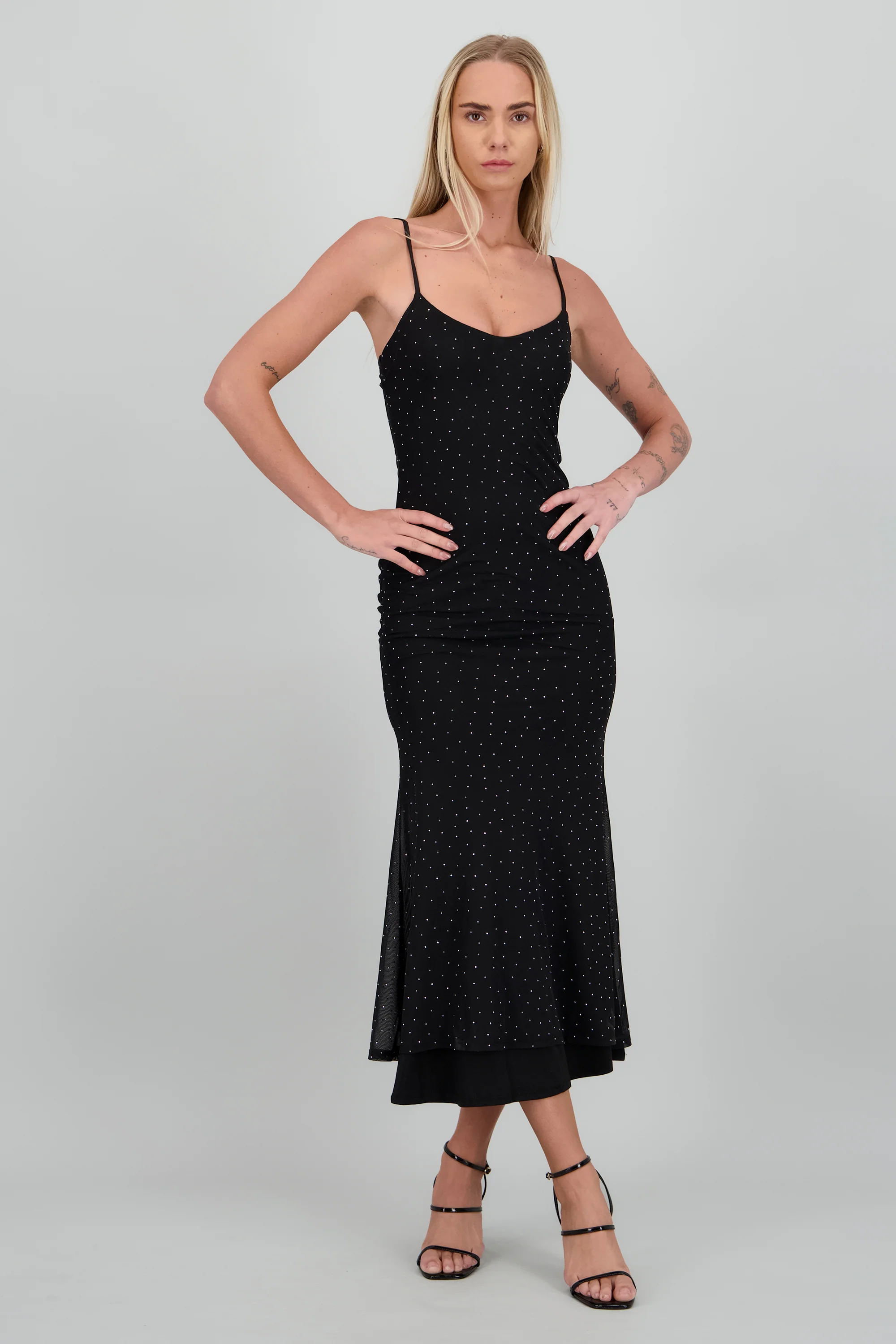 Vestido maxi brillos mesh - Image 2
