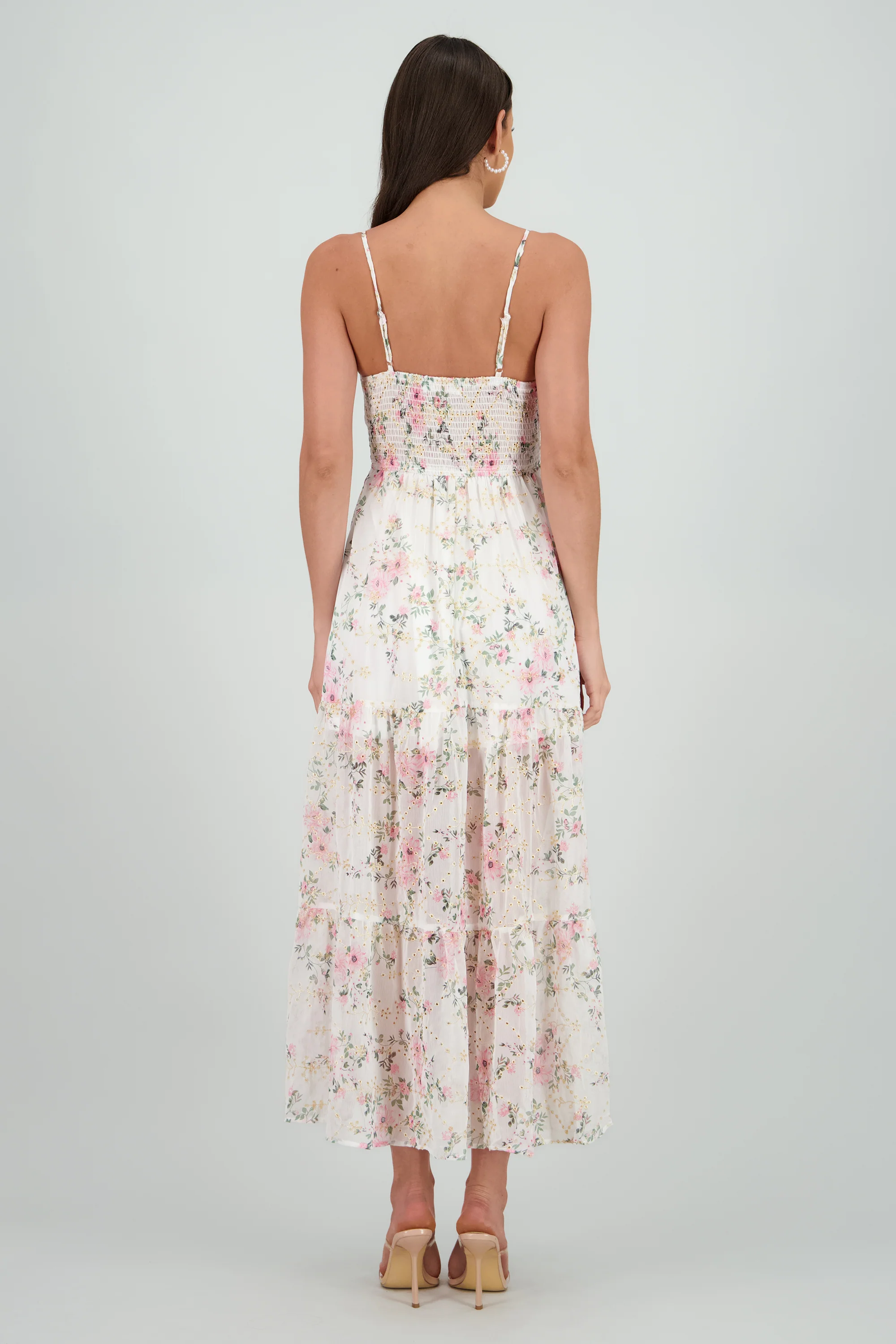 Vestido maxi con bordado y cut out - Image 4