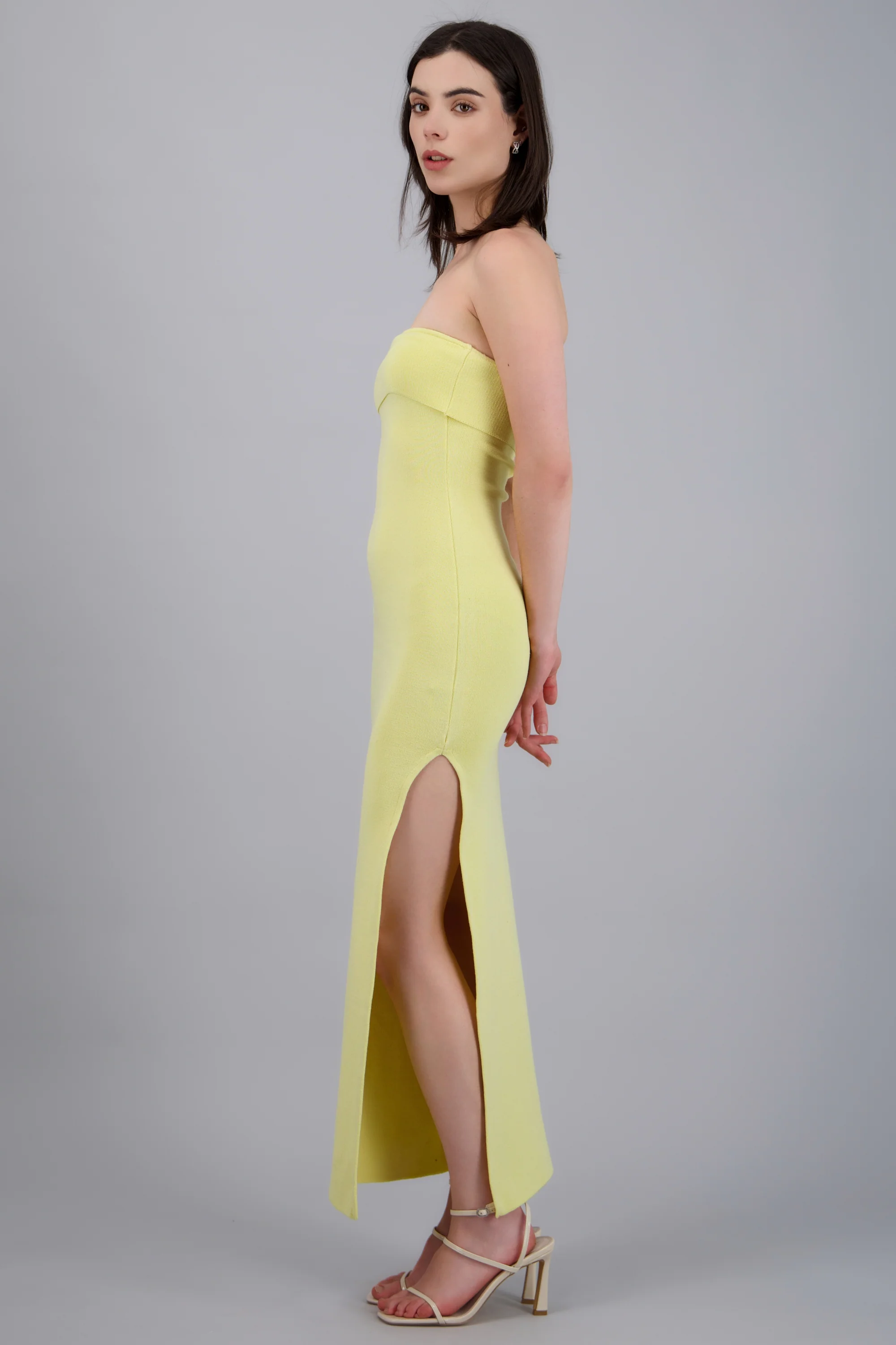 Vestido maxi doblez liso - Image 2