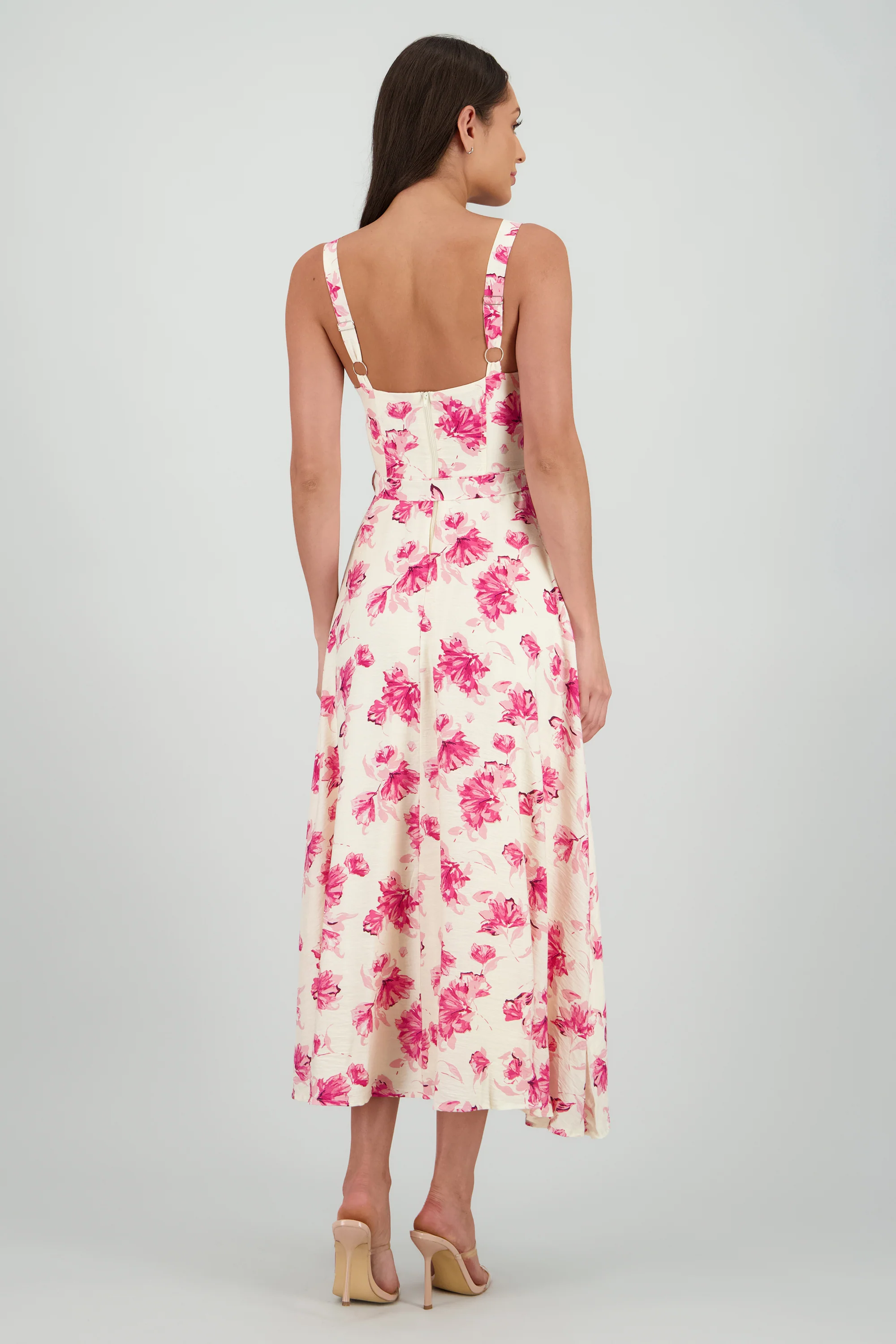 Vestido maxi flores con cinturon - Image 4