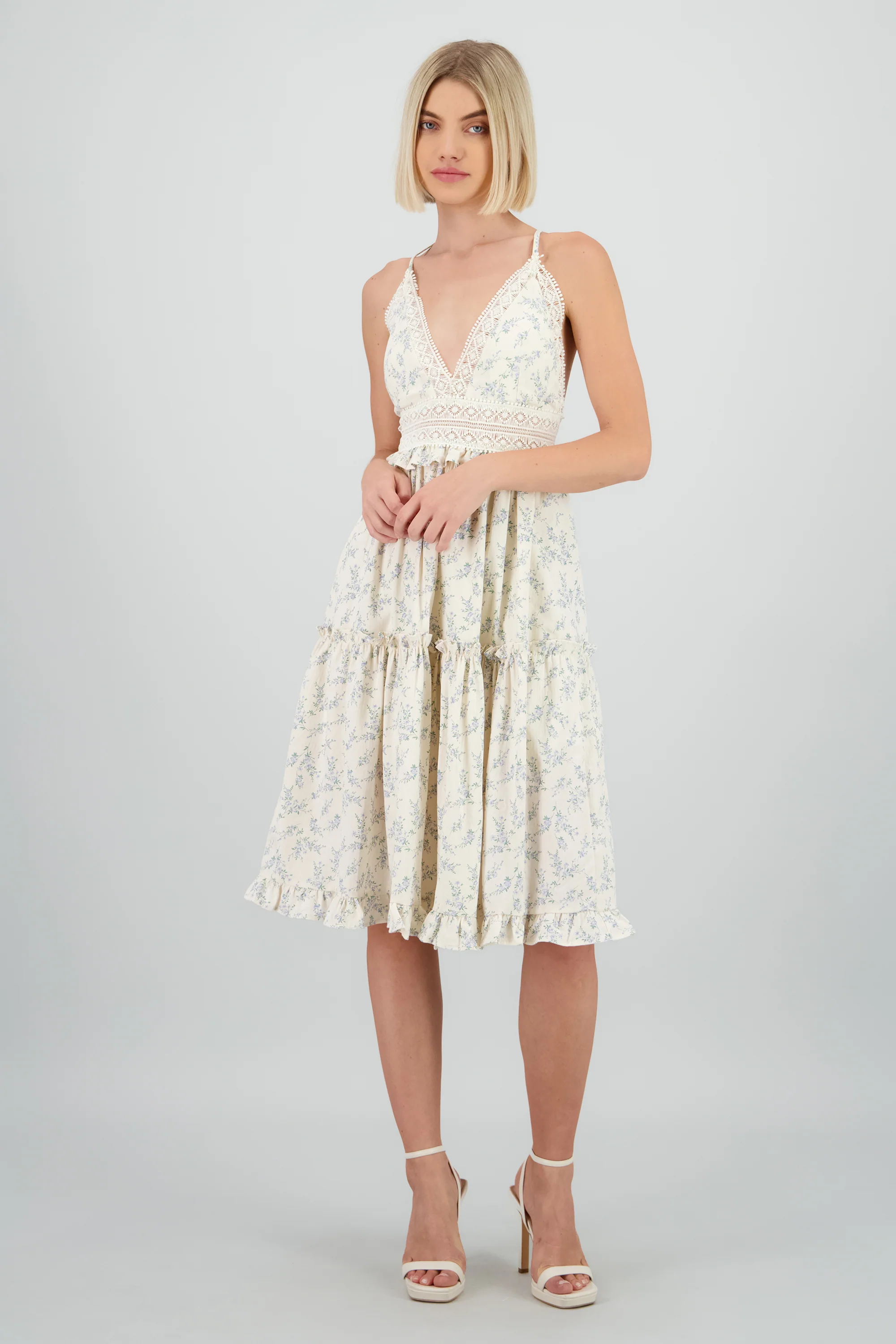 Vestido maxi flores con crochet - Image 2