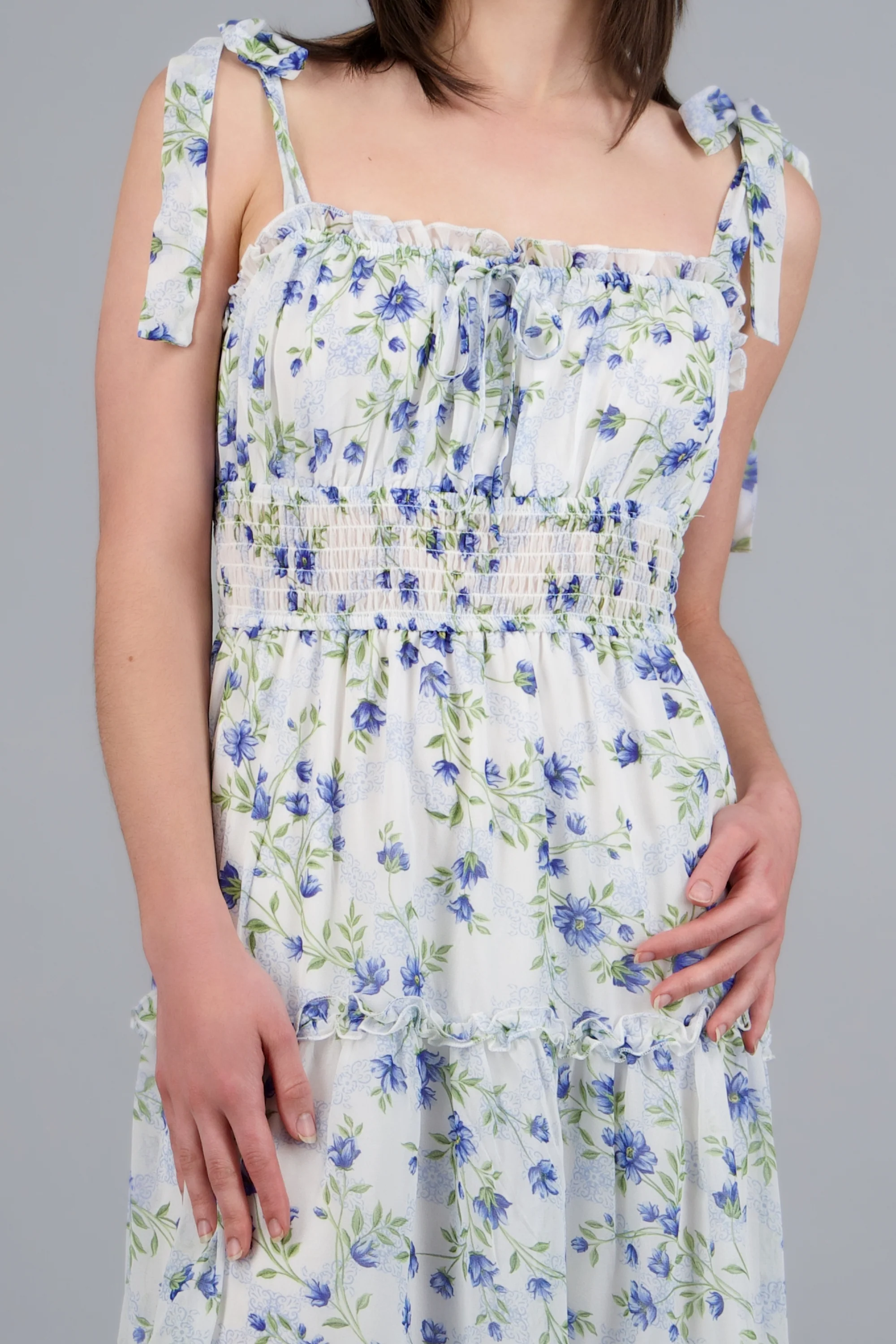 VESTIDO FLORES TIRANTES AMARRE - Image 5
