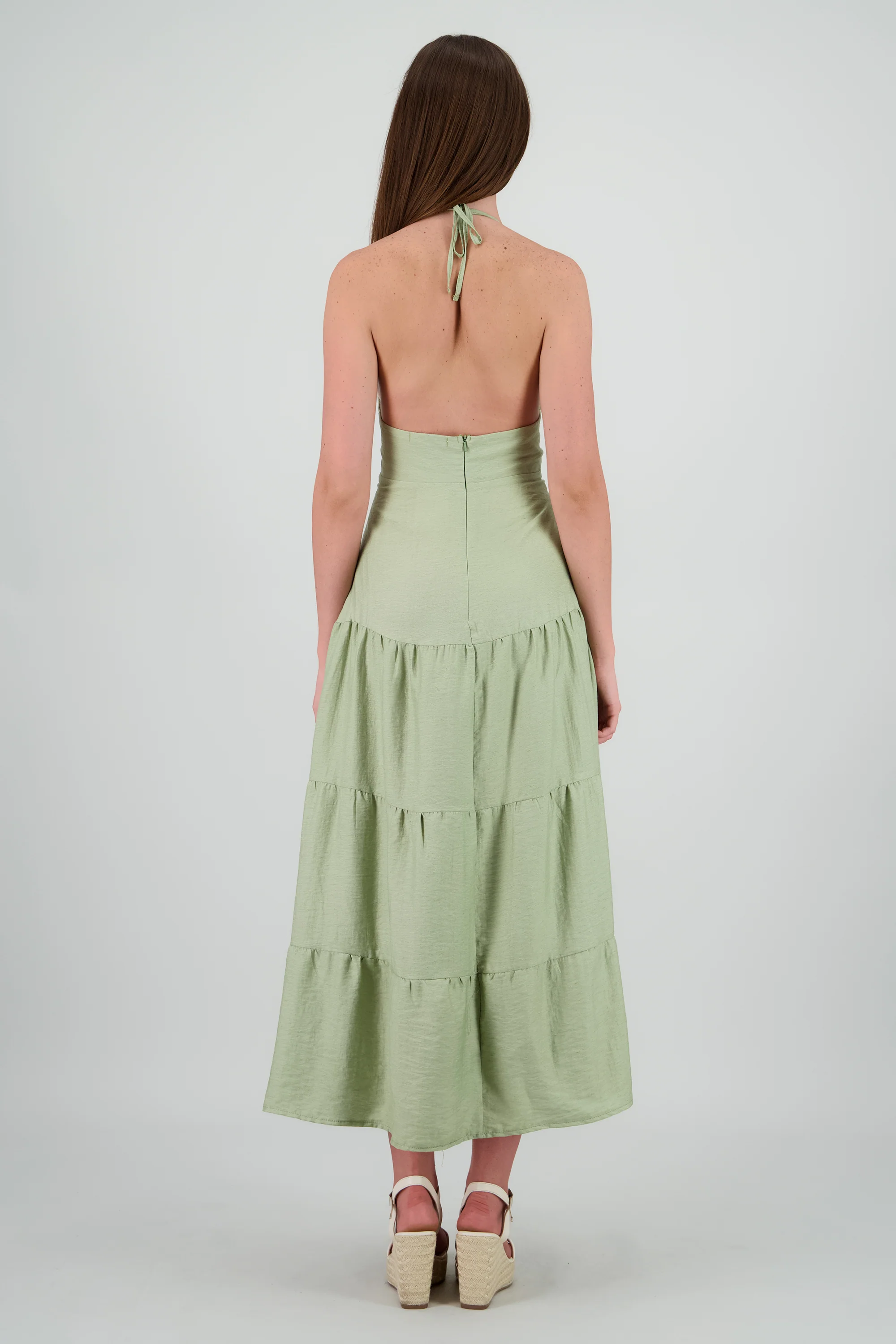 Vestido maxi halter lino - Image 4