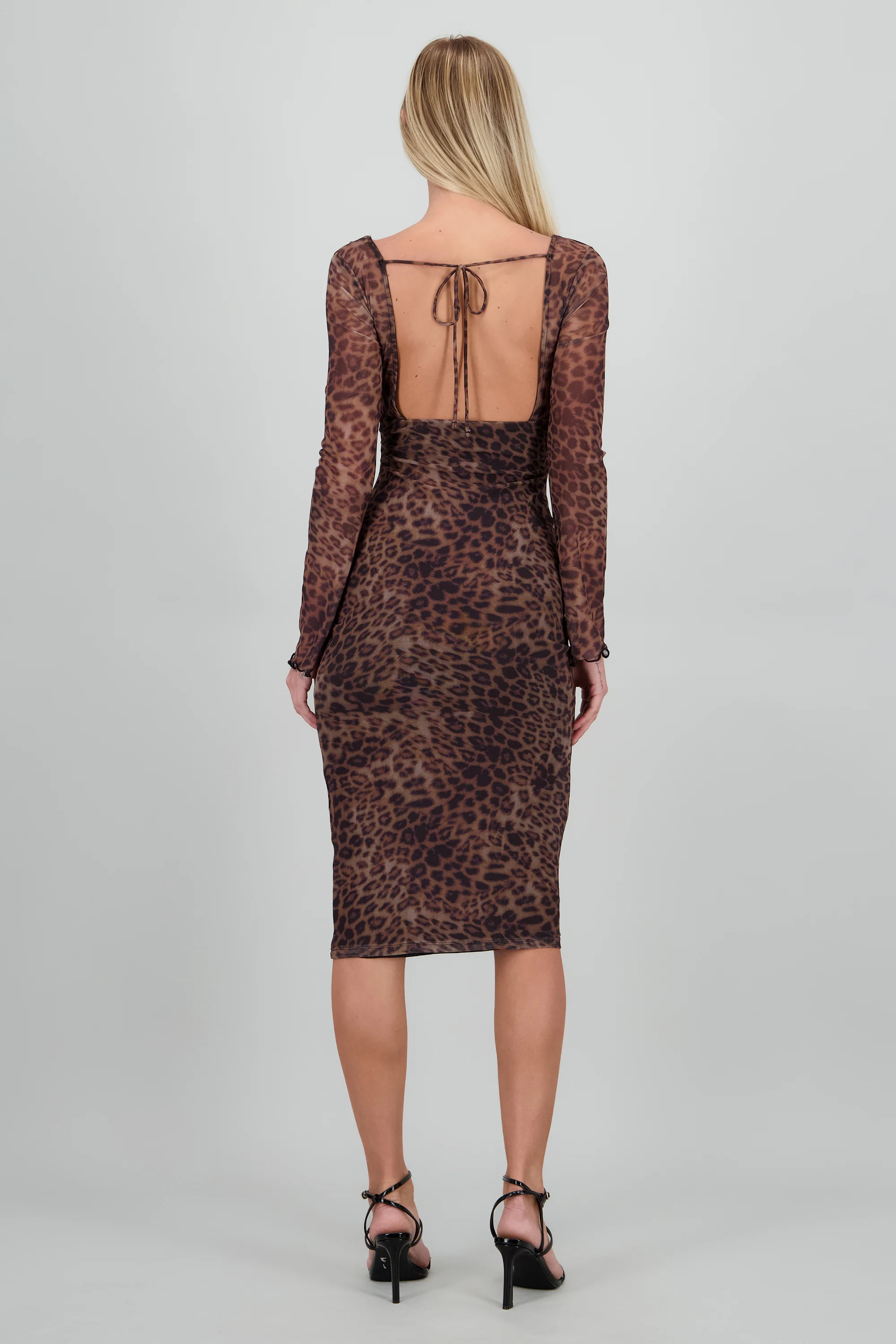 Vestido maxi mesh animal print - Image 4
