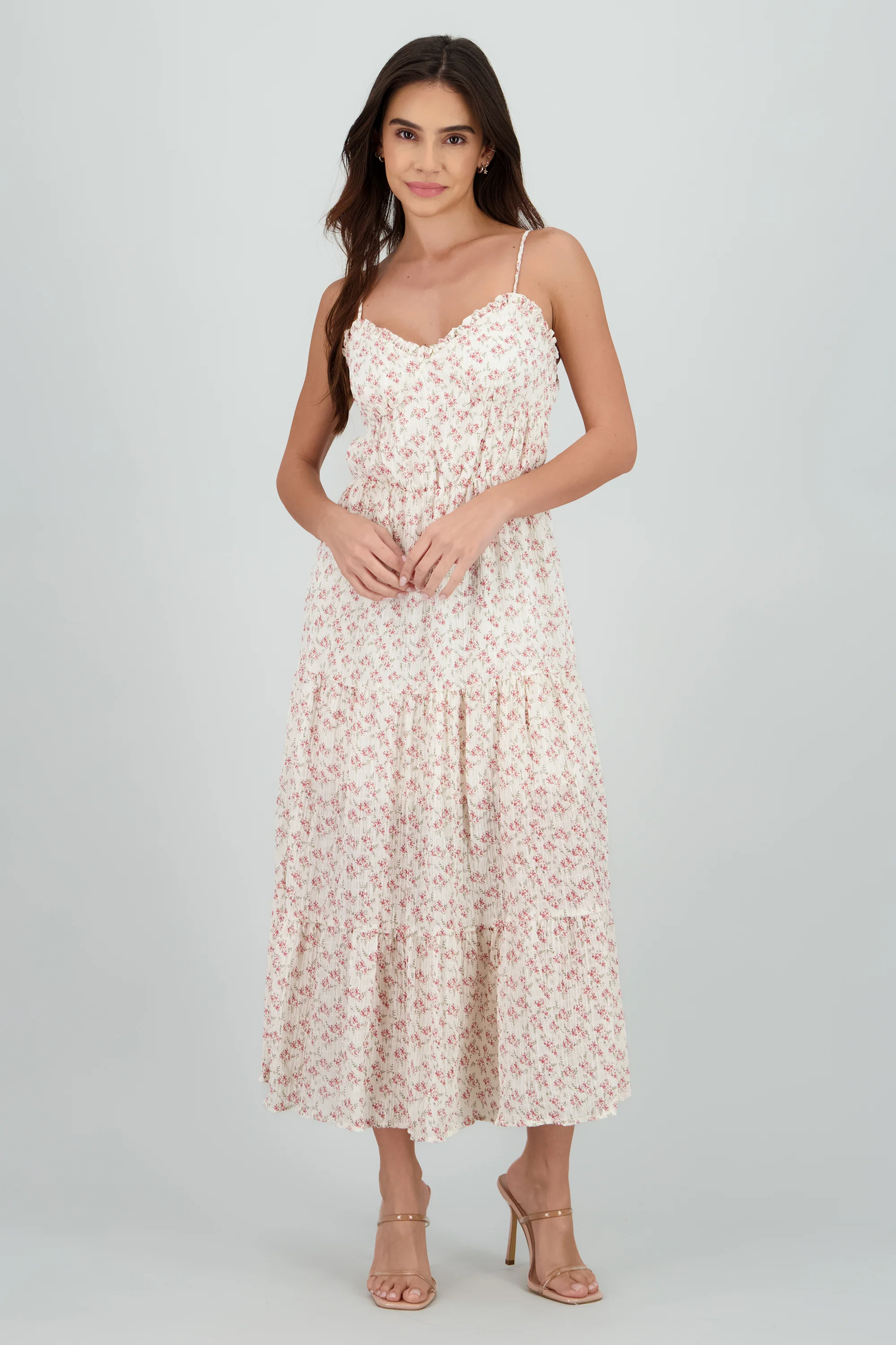 Vestido maxi mini flores tirantes - Image 2