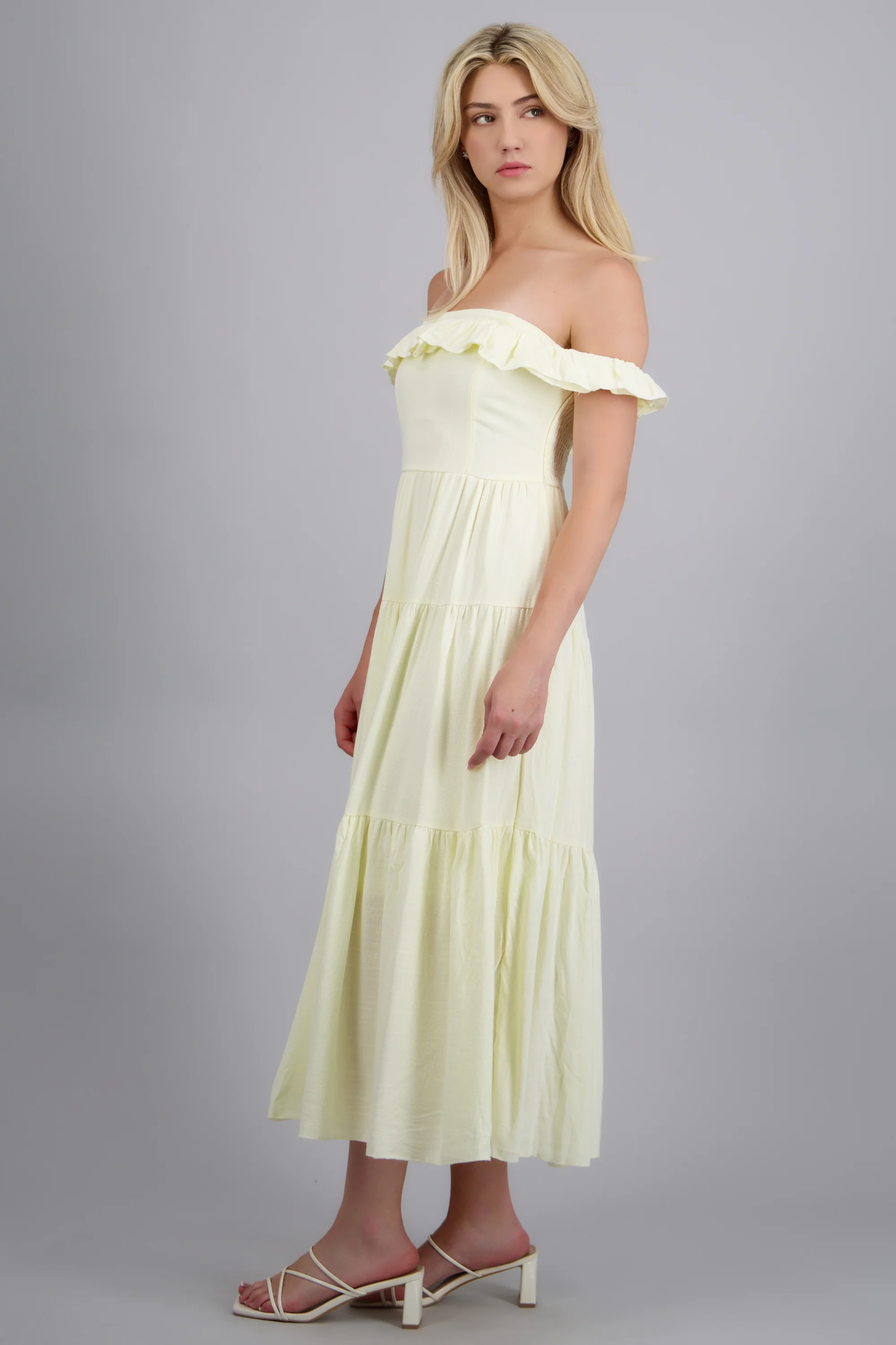 Vestido maxi off shoulder mini olanes - Image 2