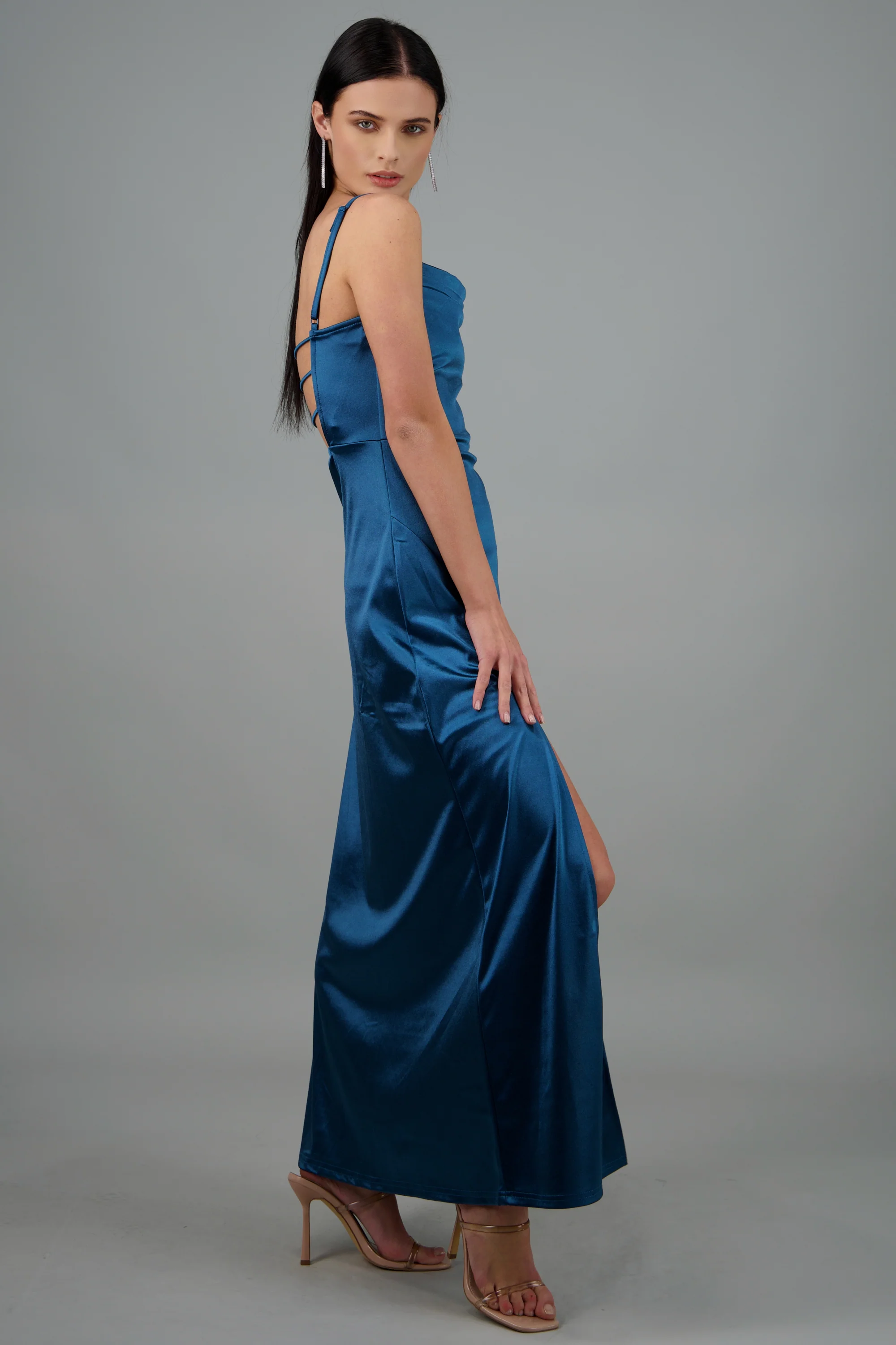 Vestido maxi satin espalda abierta - Image 4