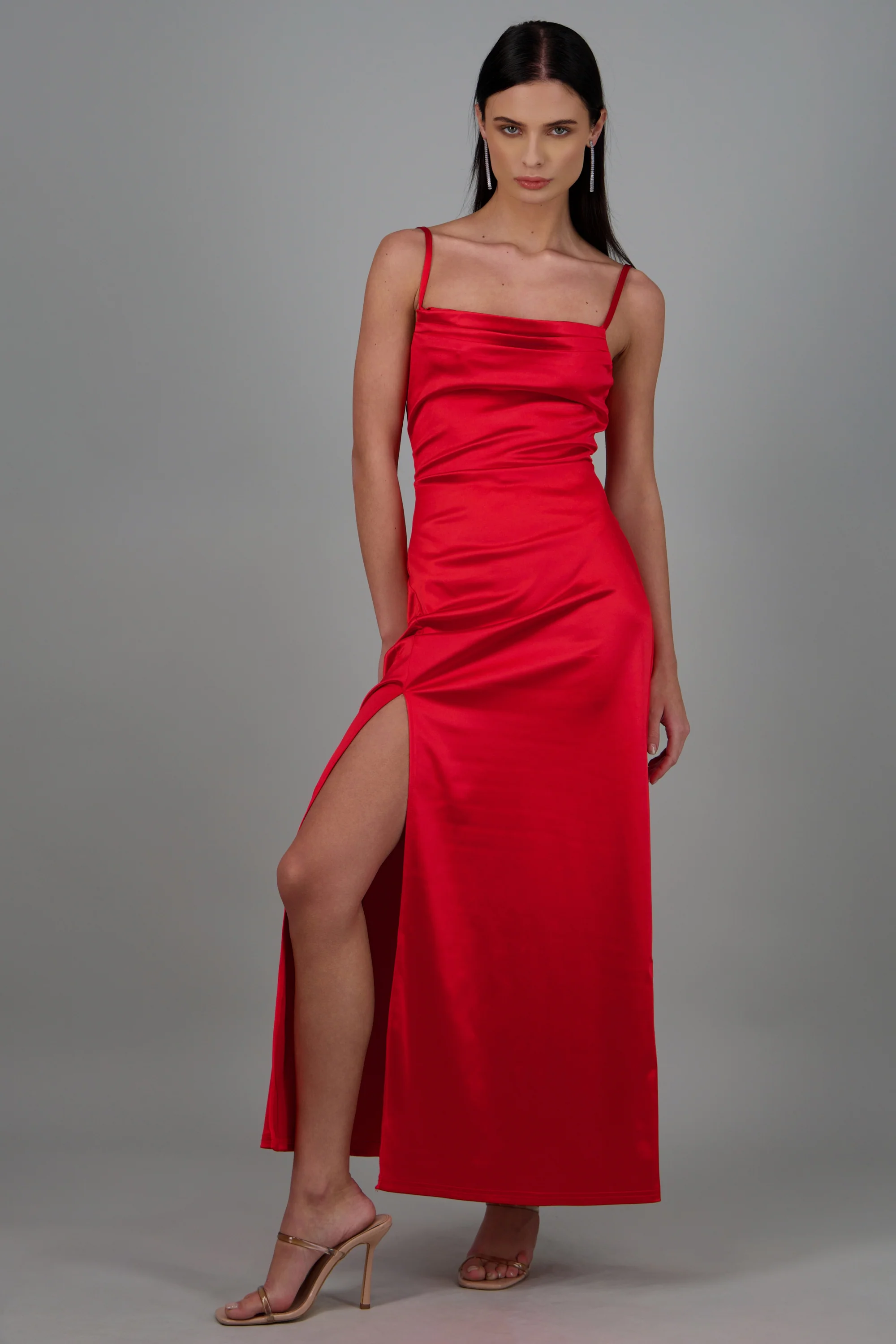 Vestido maxi satin espalda abierta - Image 2