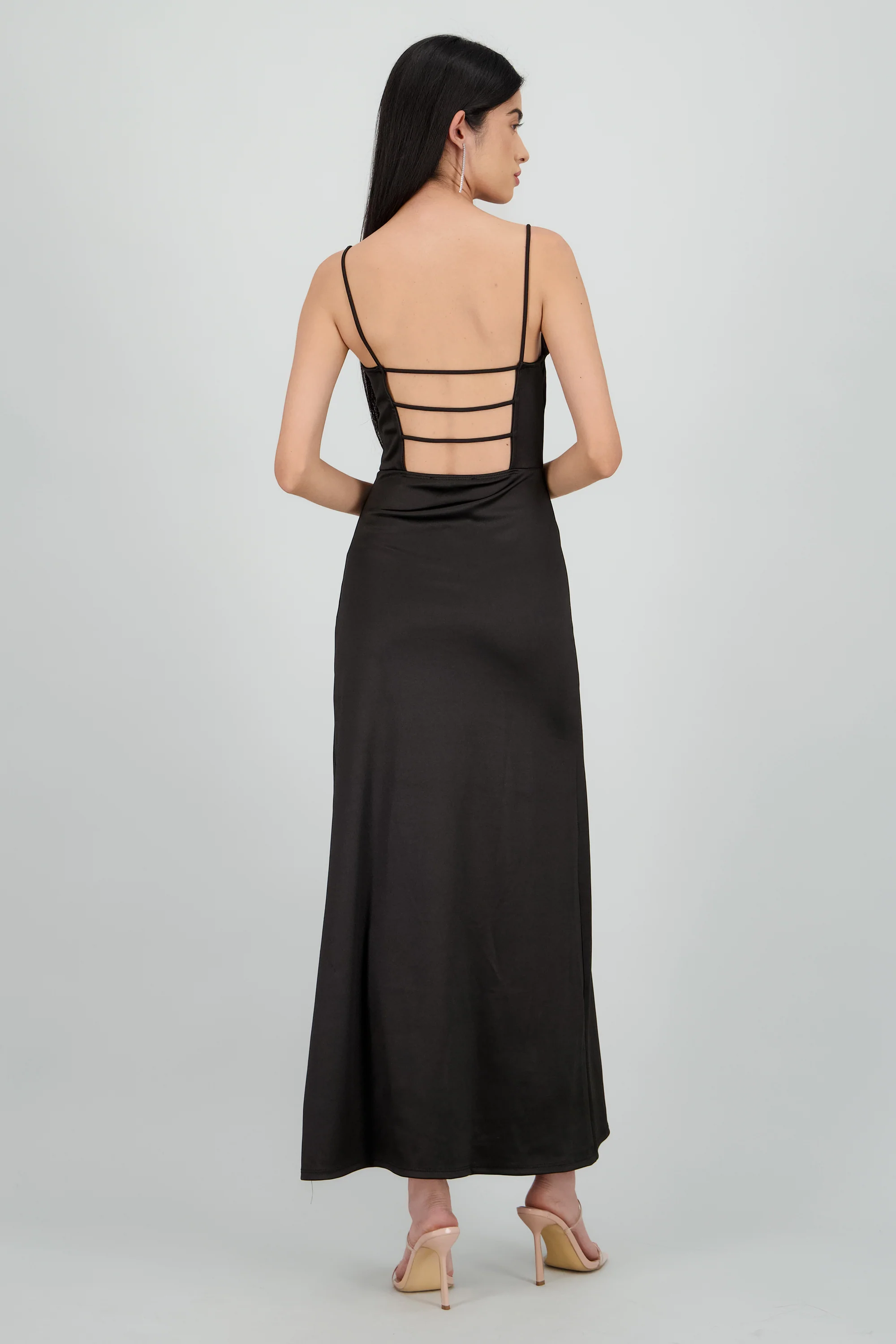 Vestido maxi satin espalda abierta - Image 4