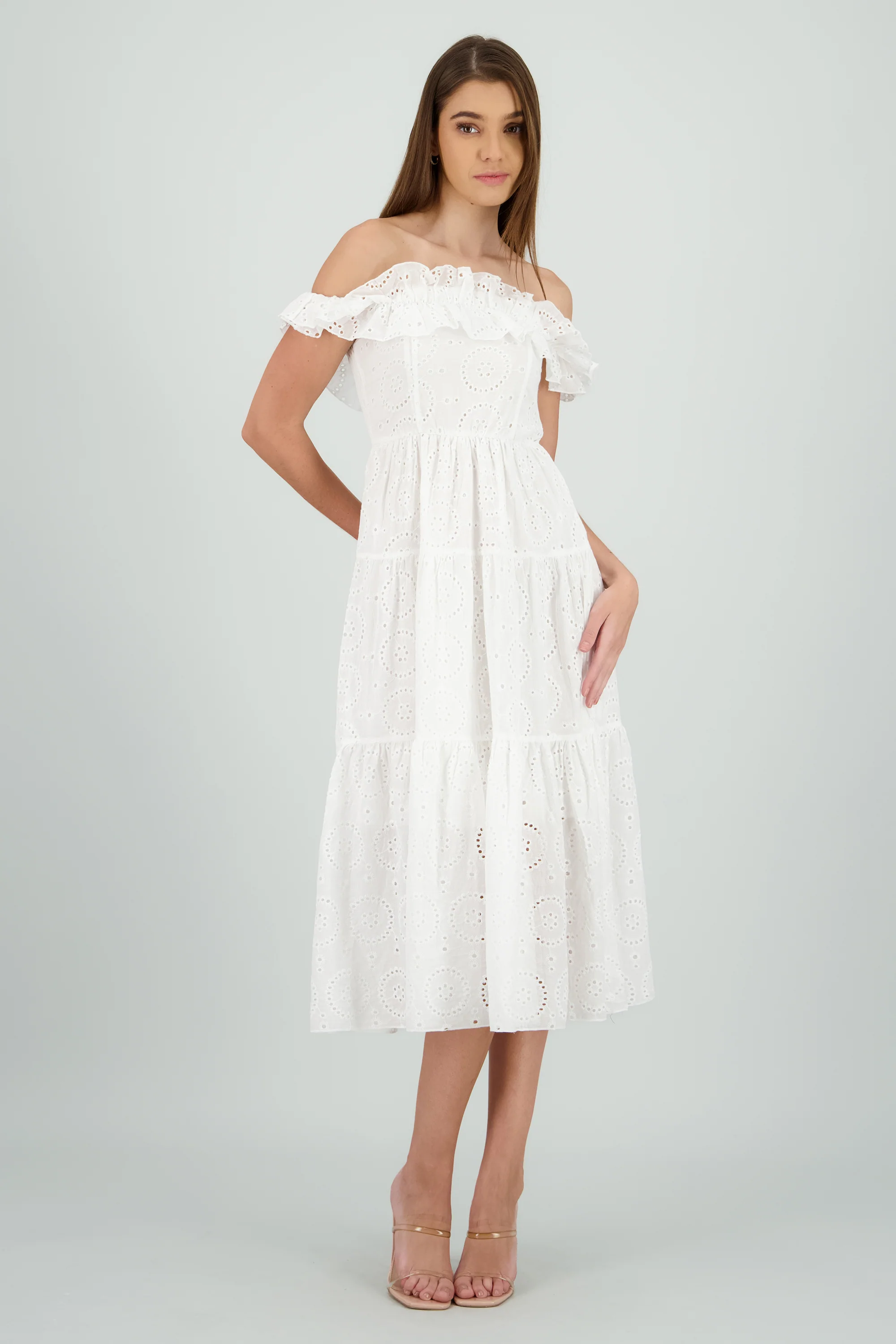 Vestido maxi strappless bordado - Image 2