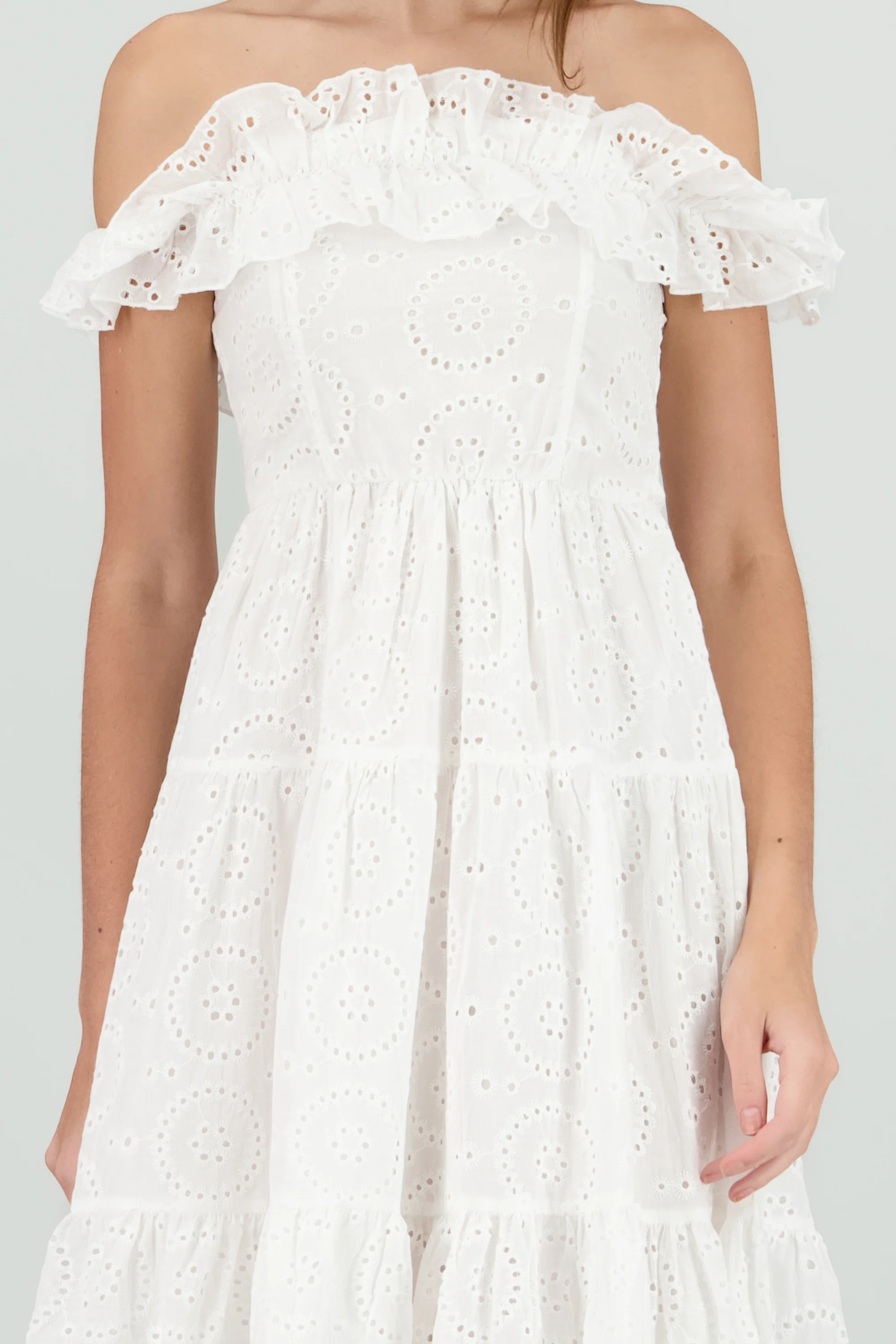 Vestido maxi strappless bordado - Image 5