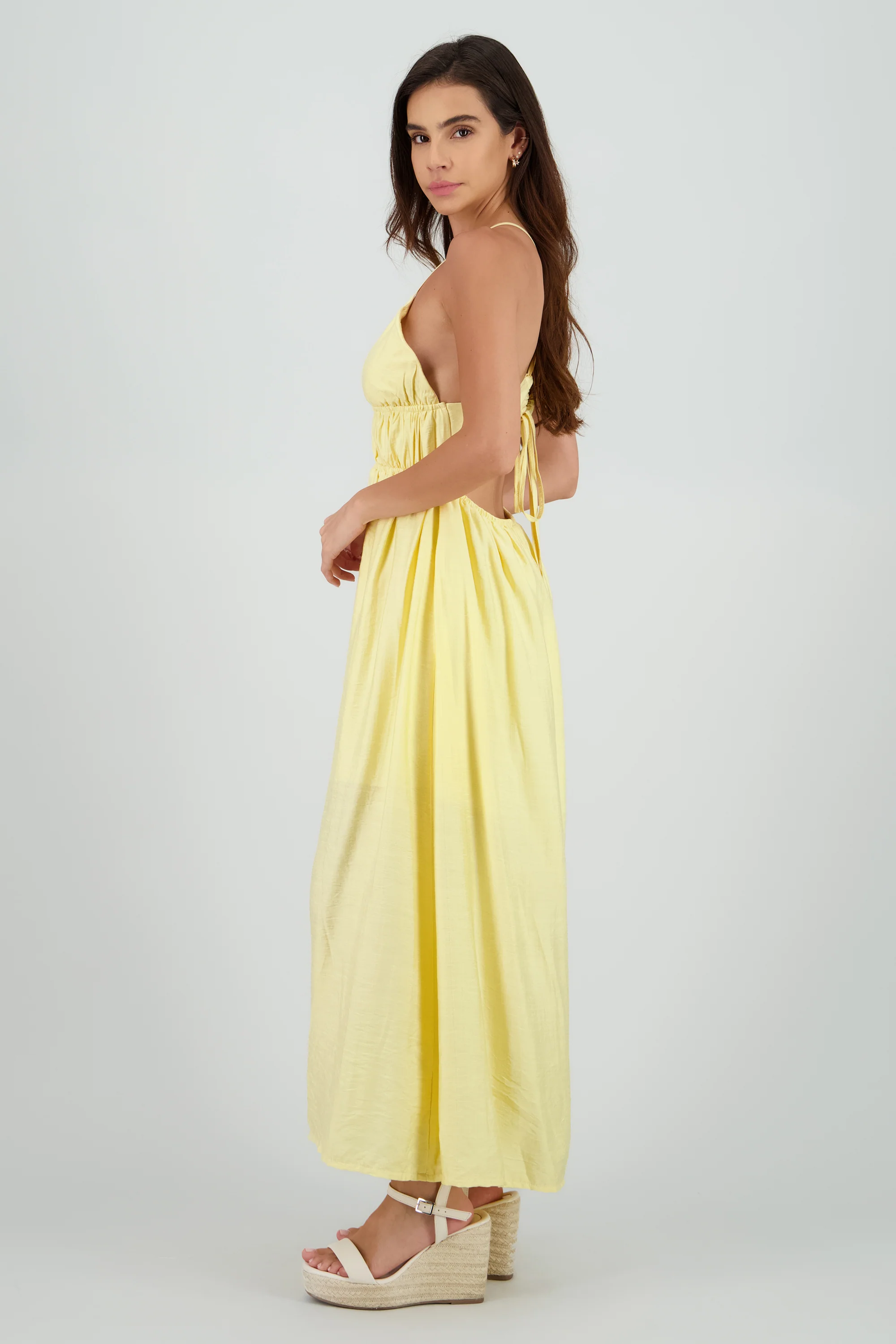 Vestido maxi tirantes con resorte en cintura - Image 3
