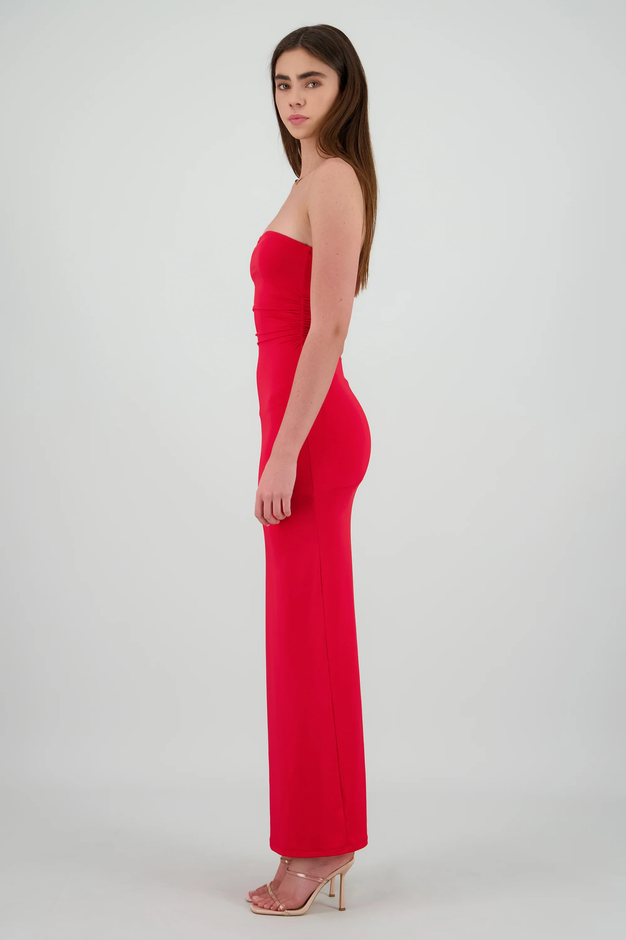 Vestido maxi tubo fruncido - Image 3