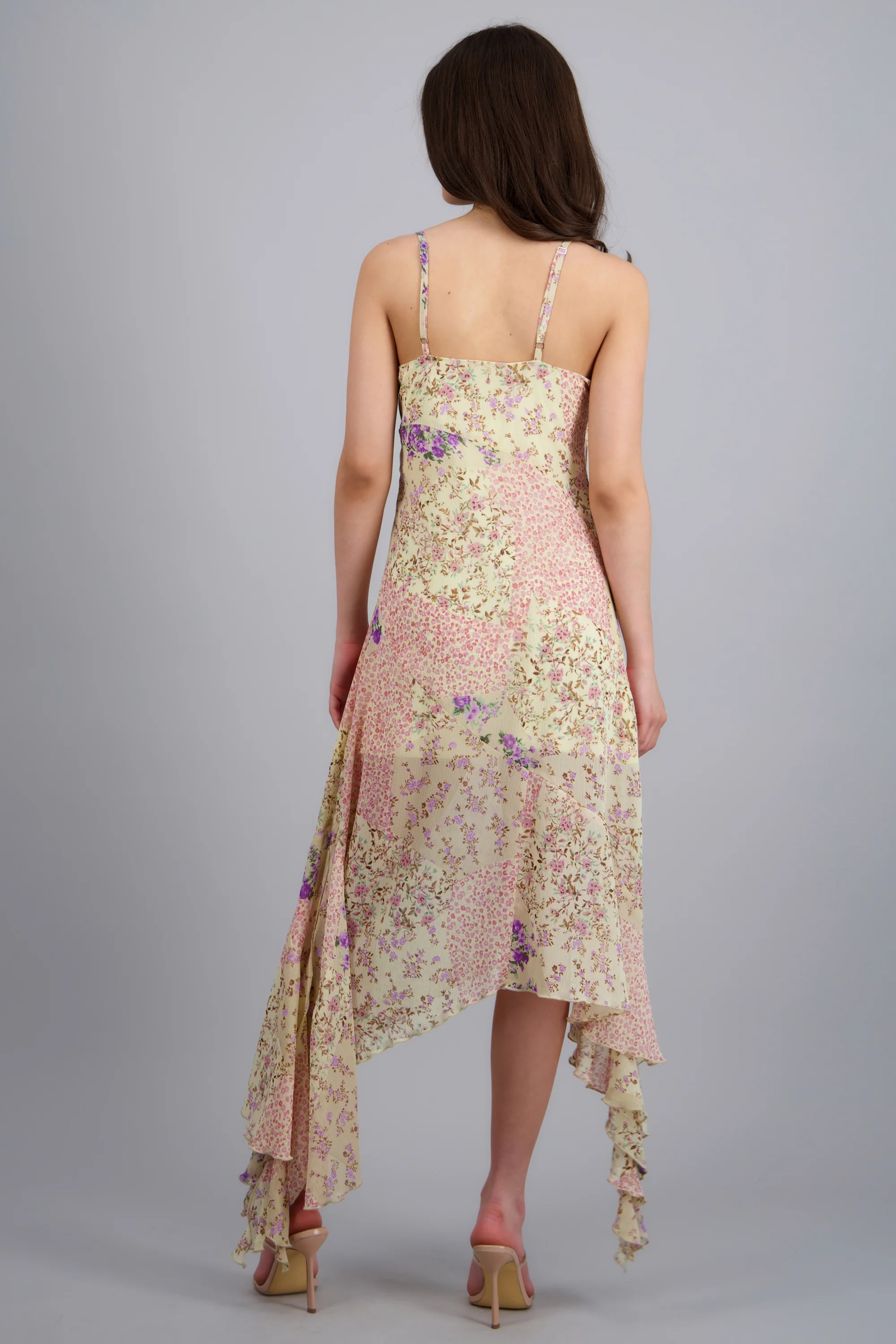 Vestido midi asimetrico tirantes - Image 4