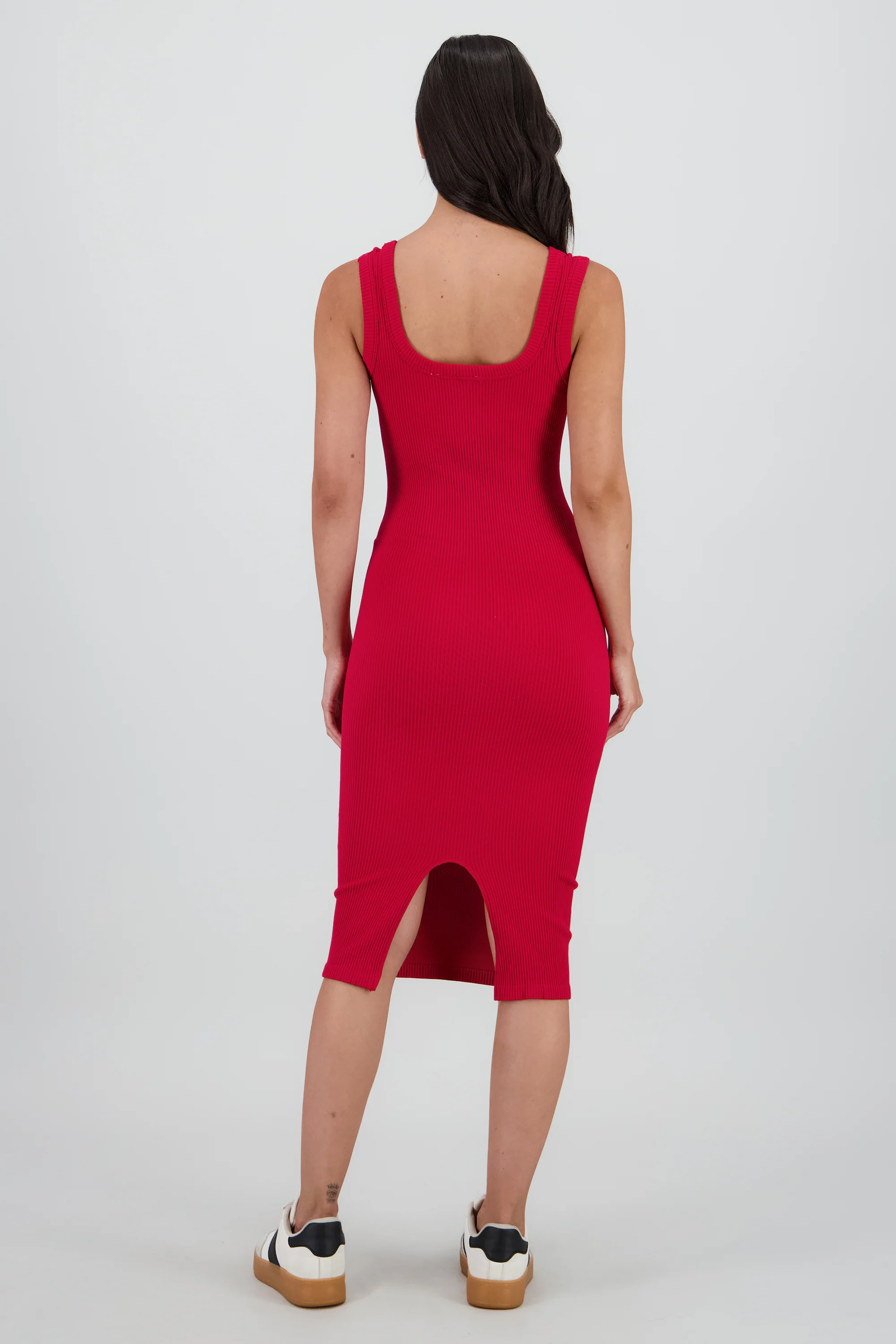 vestido midi detalle seamless liso - Image 4