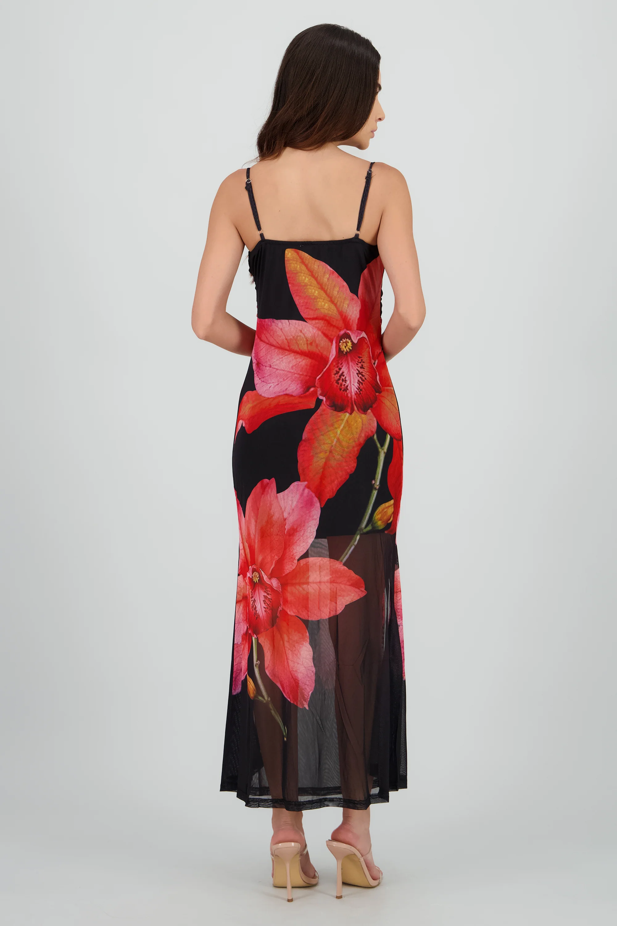 Vestido midi estampado flor - Image 4