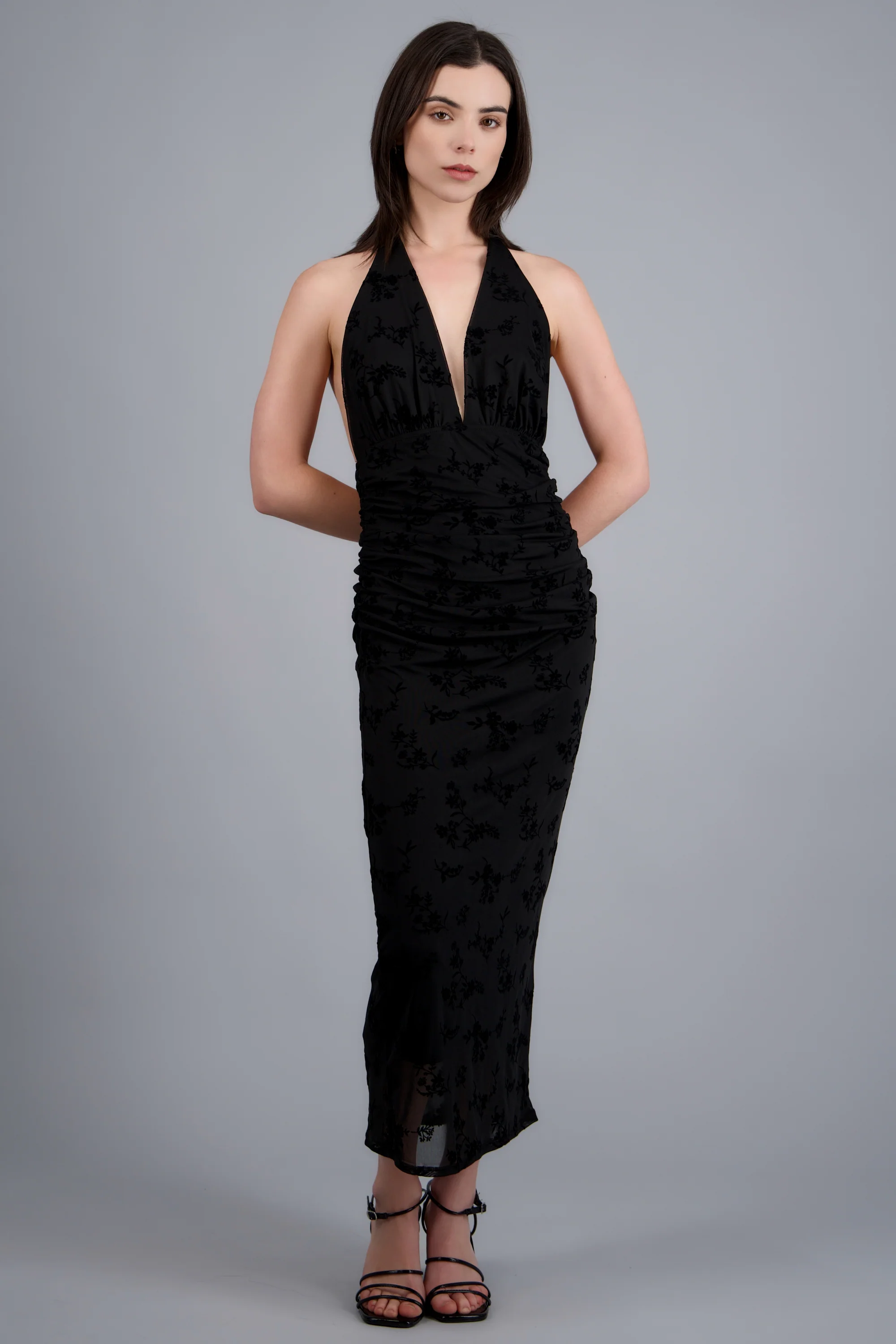 VESTIDO MIDI MESH FLOCK FLORES - Image 3