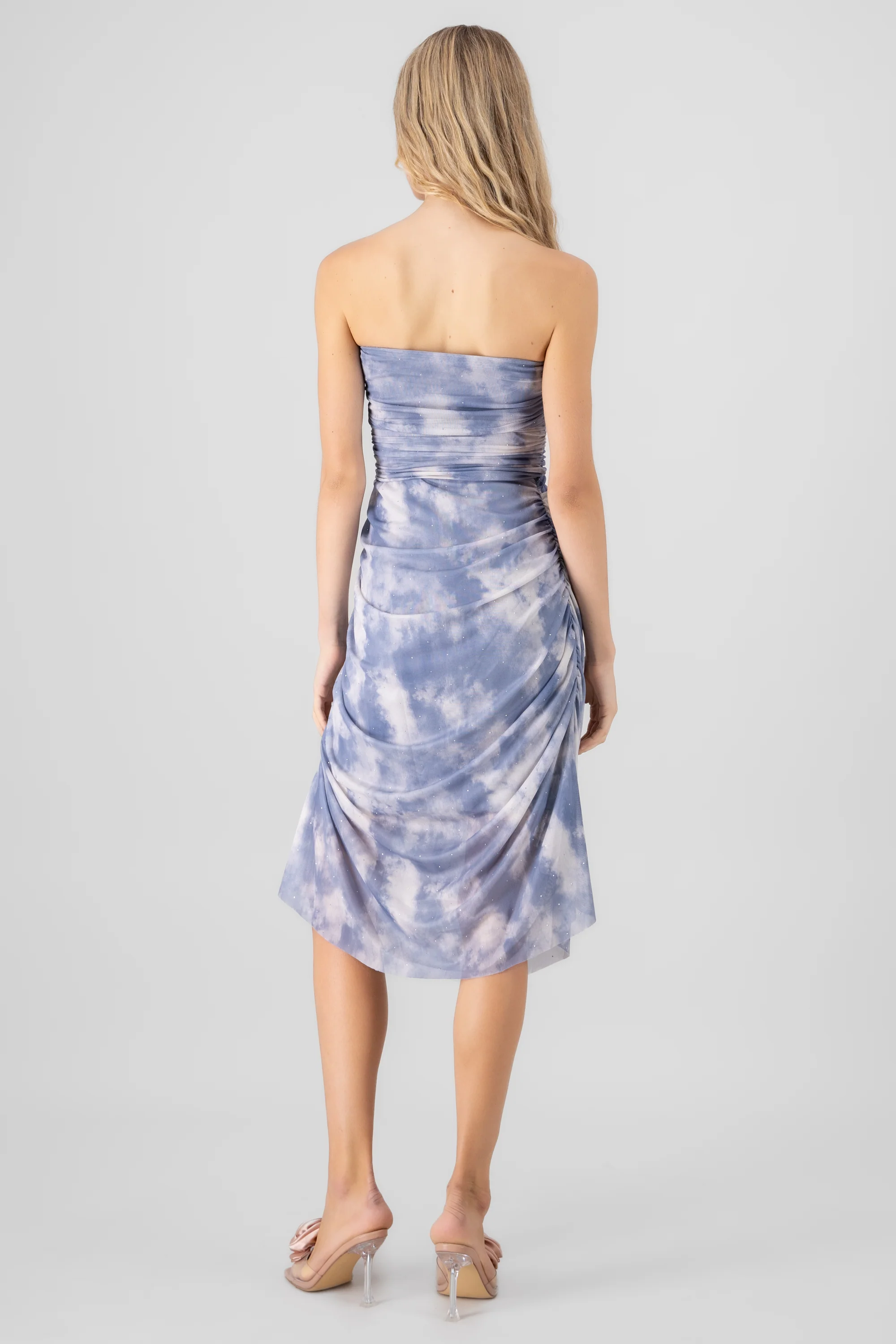 Vestido midi mesh brillos - Image 4