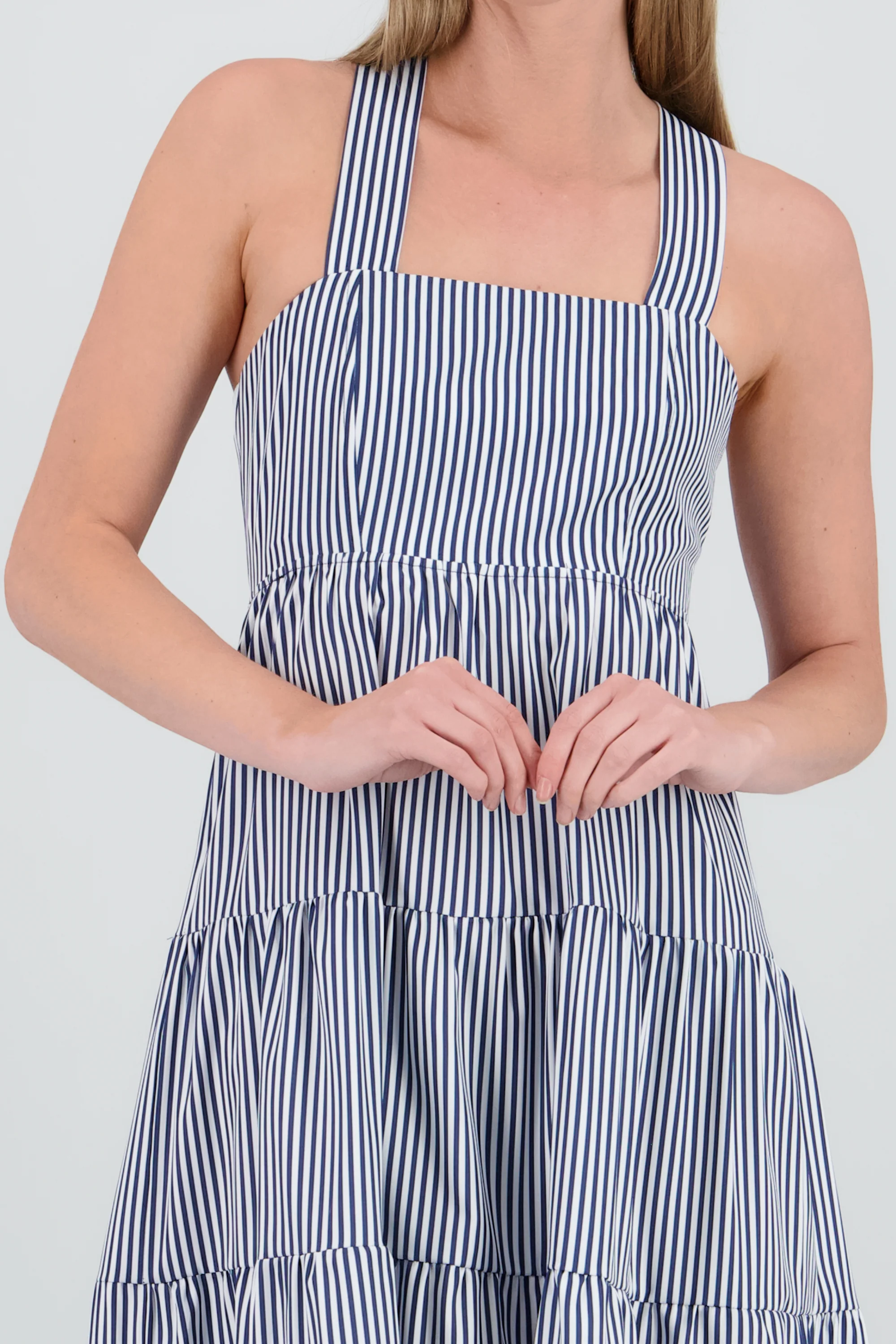 Vestido midi tirantes gruesos olanes - Image 5