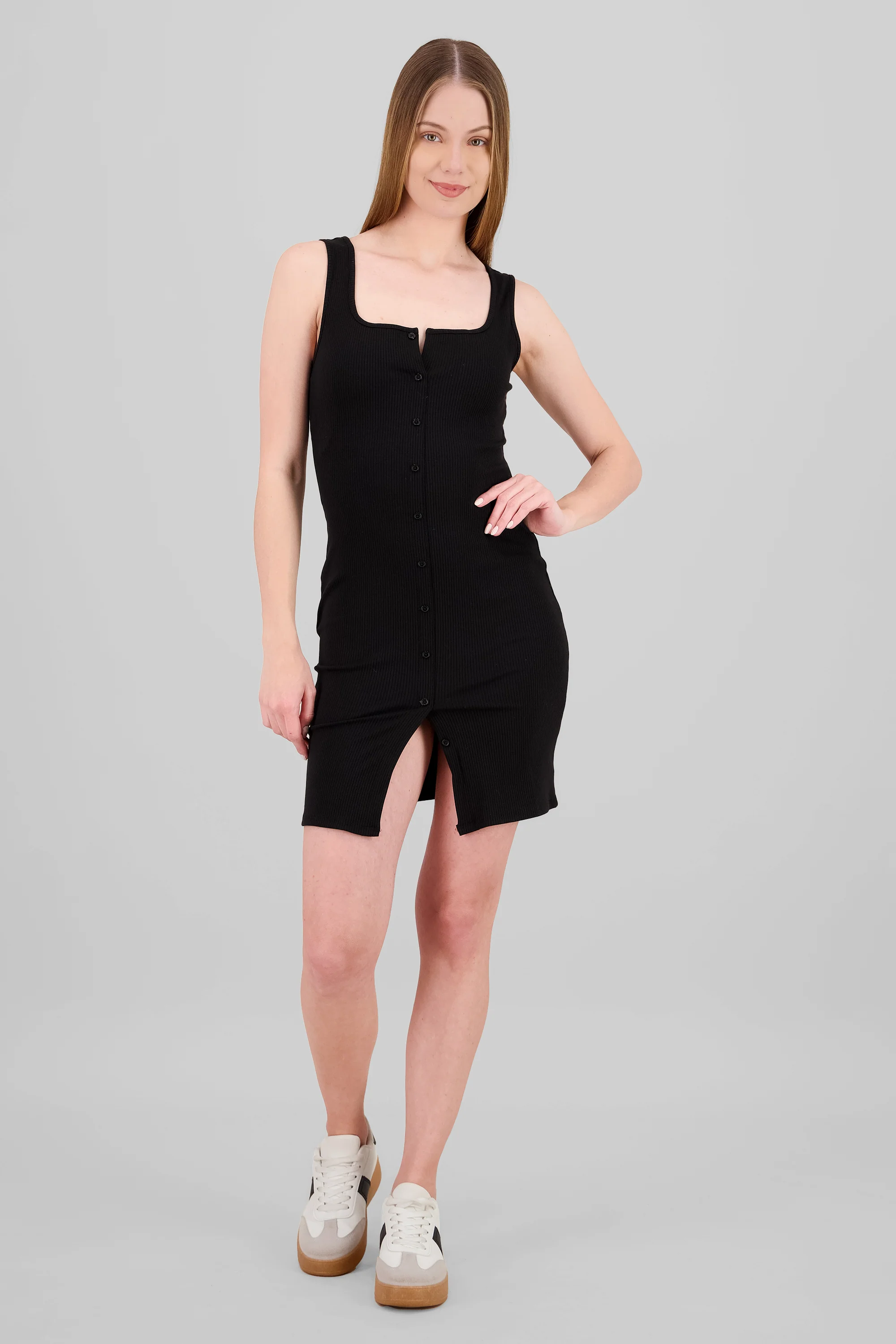 Vestido mini con botones - Image 2