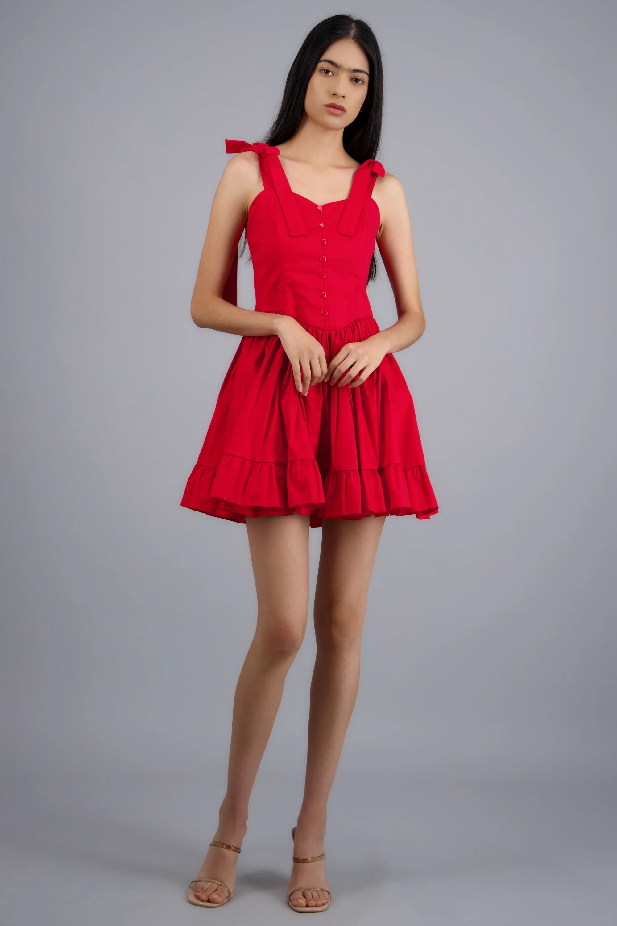 Vestido mini detalle botones