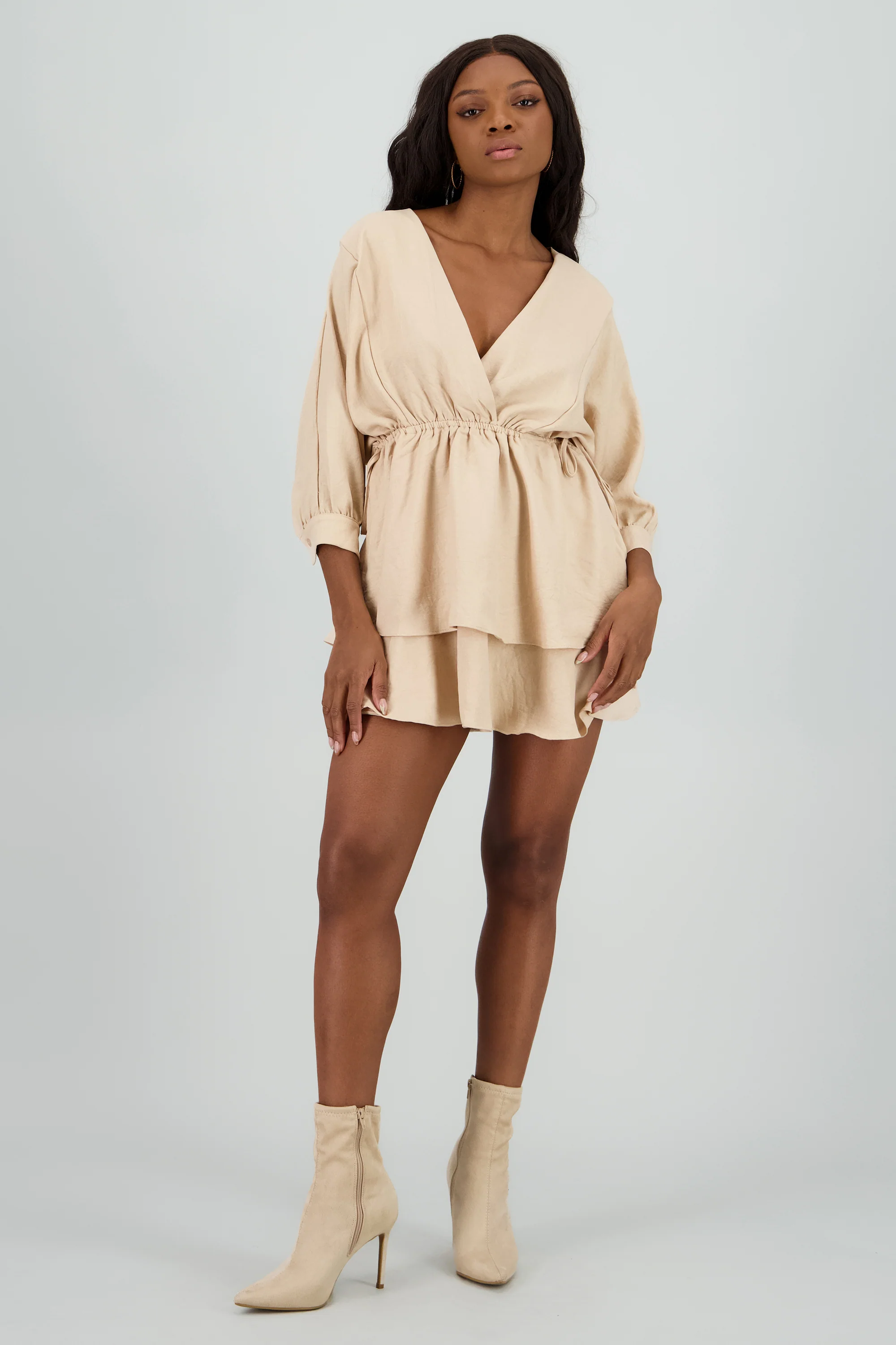 Vestido mini olanes cuello v - Image 2