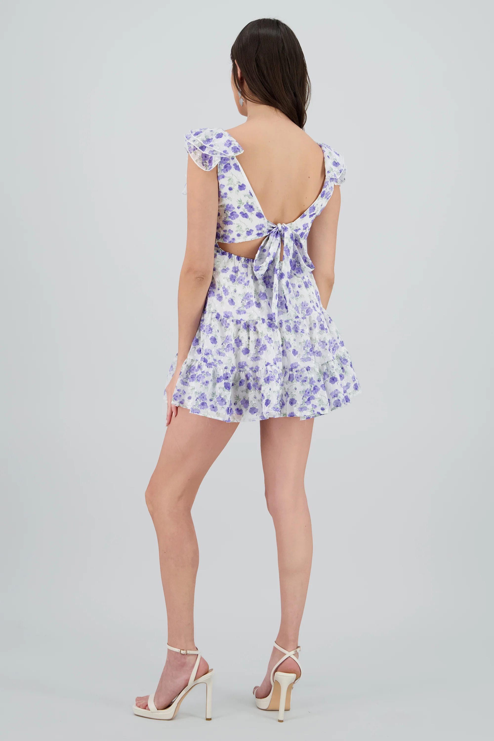 Vestido mini olanes flores textura - Image 4