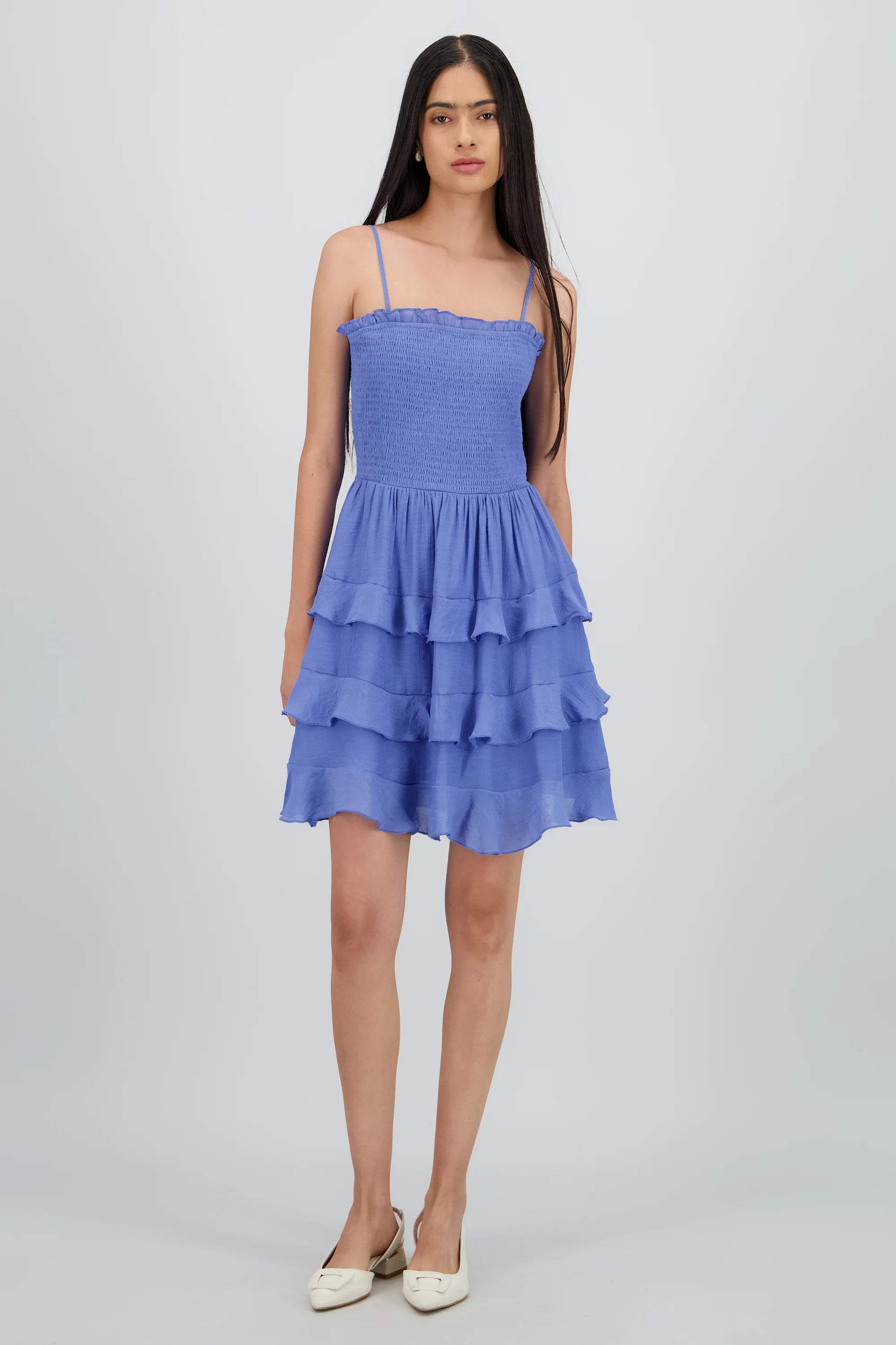 Vestido mini tirantes y olanes - Image 4