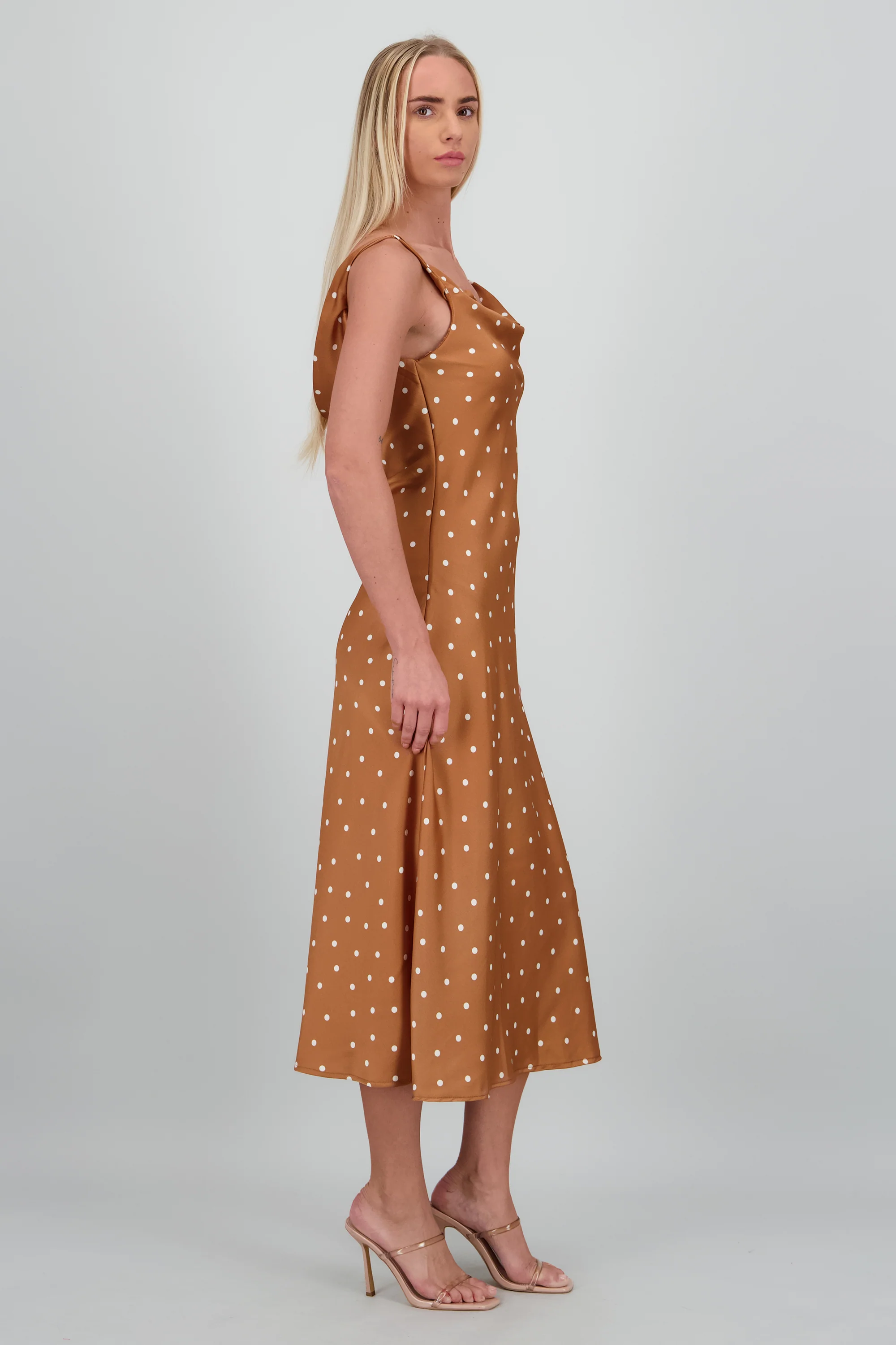 Vestido polka drapeado - Image 3