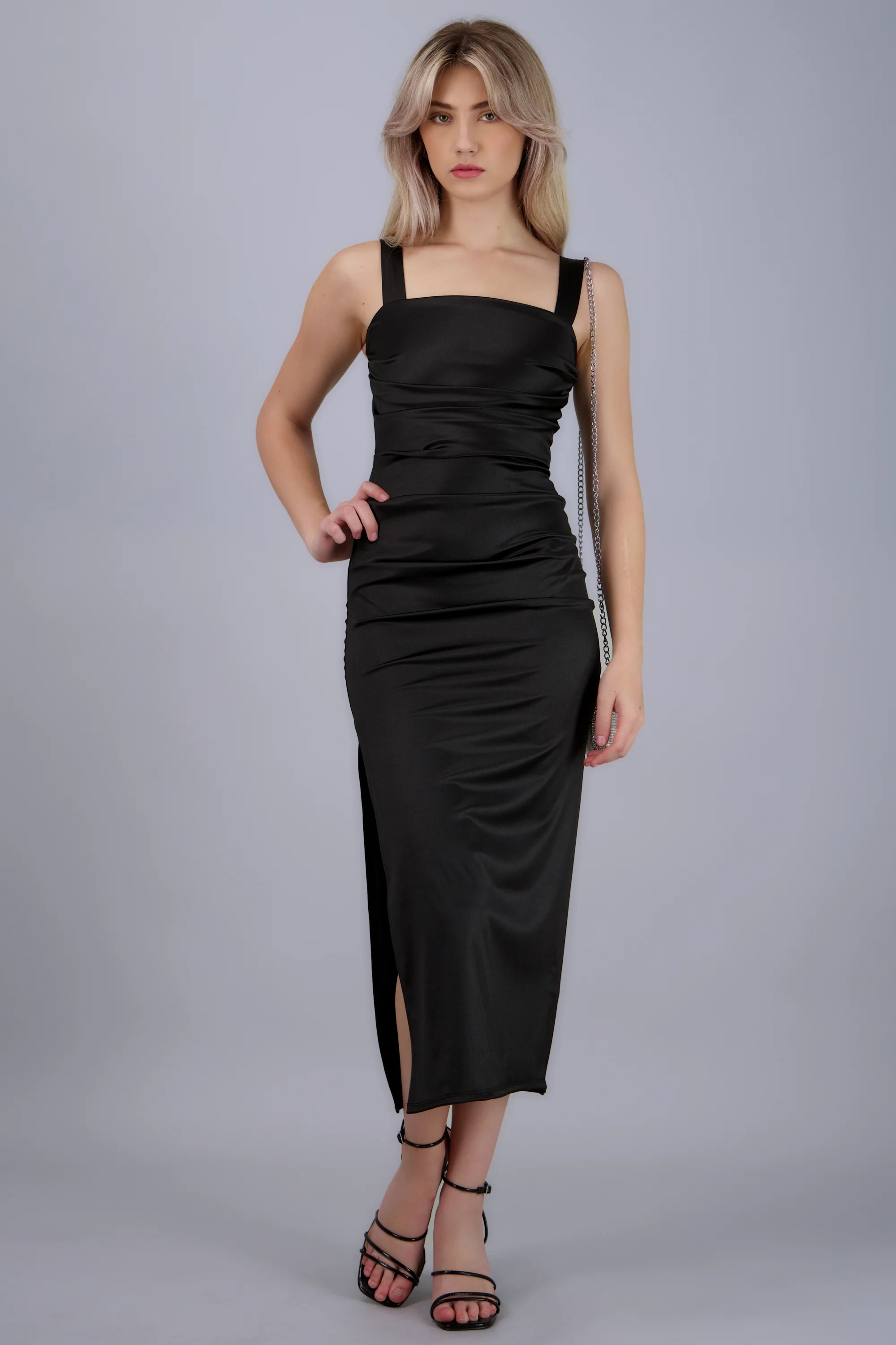Vestido satin liso - Image 2